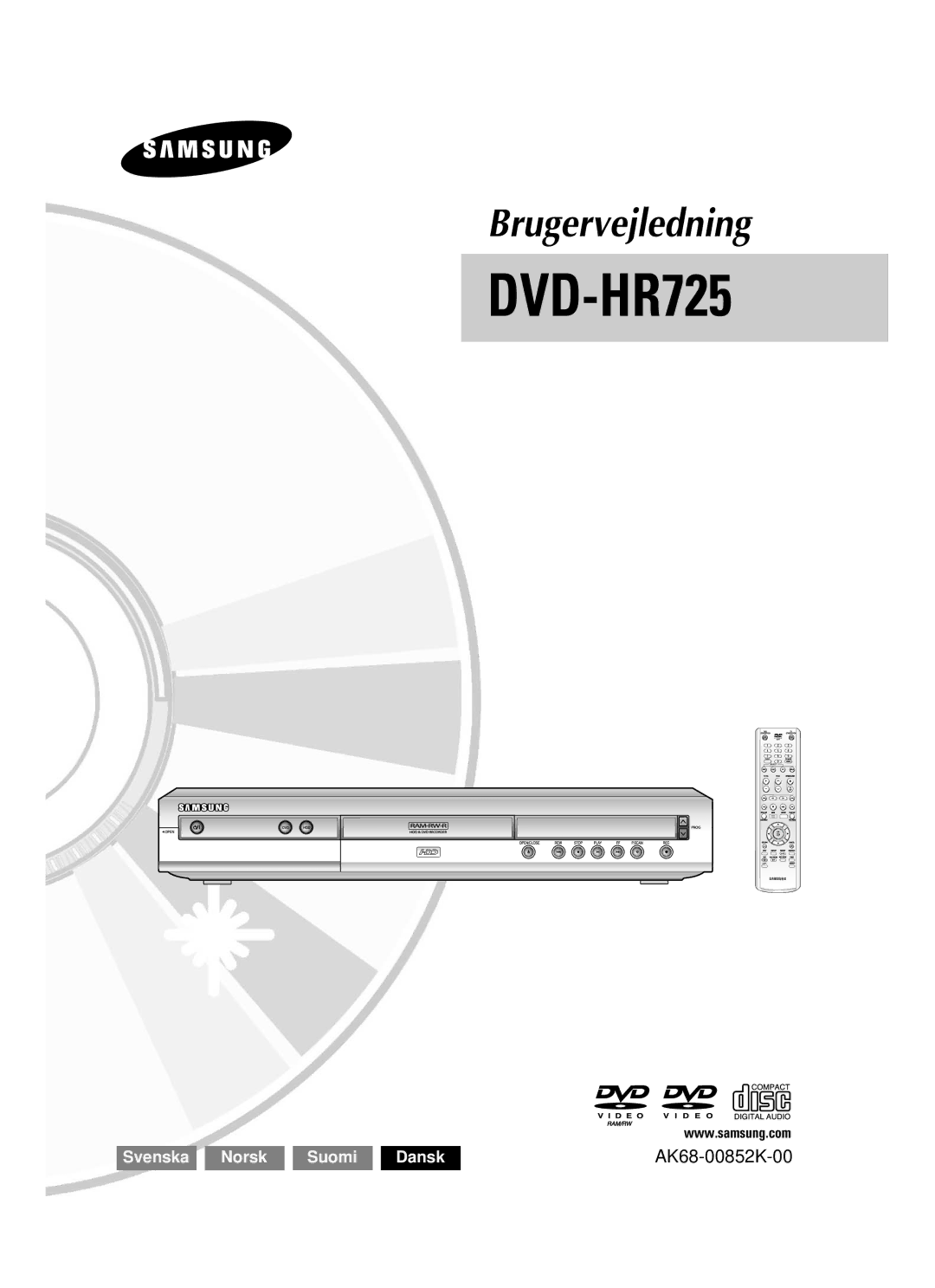 Samsung DVD-HR725/XEE manual 