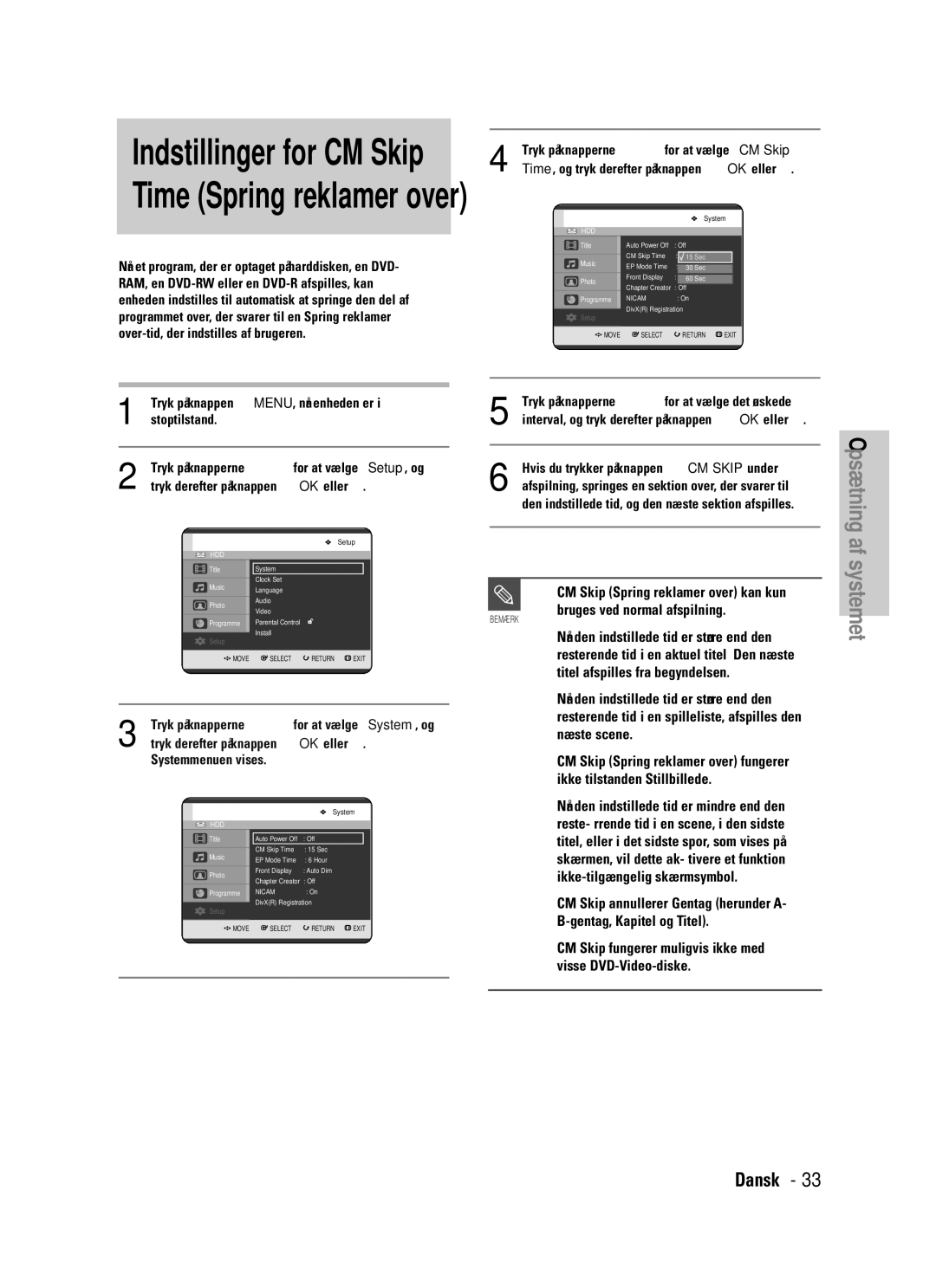 Samsung DVD-HR725/XEE manual Når den indstillede tid er større end den, Titel afspilles fra begyndelsen, Næste scene 