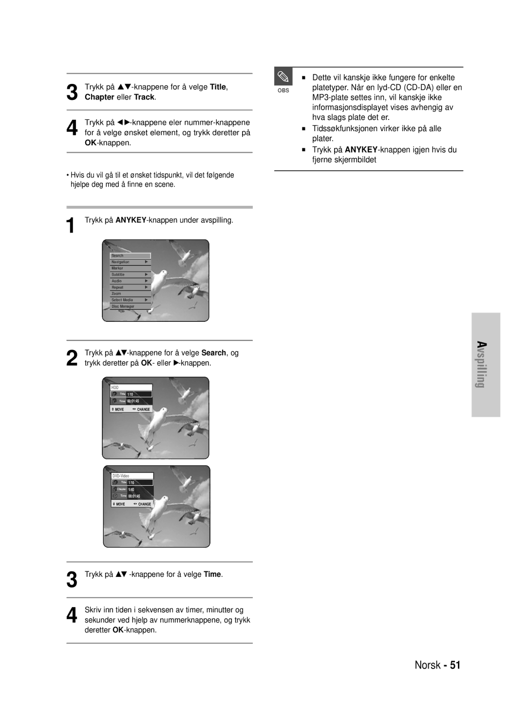 Samsung DVD-HR725/XEE manual MP3-plate settes inn, vil kanskje ikke, Hva slags plate det er, Plater, Fjerne skjermbildet 