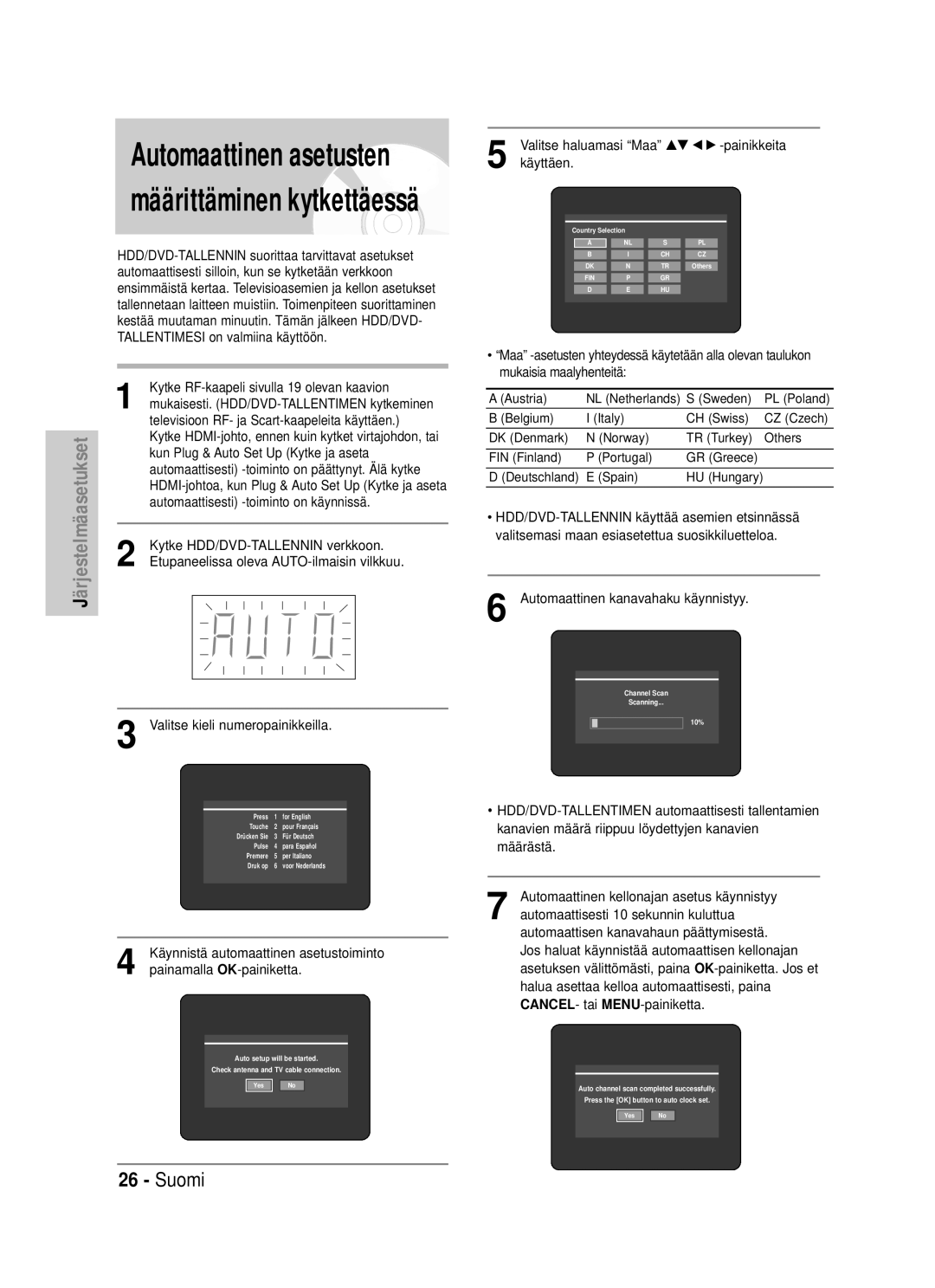 Samsung DVD-HR725/XEE manual Käyttäen 