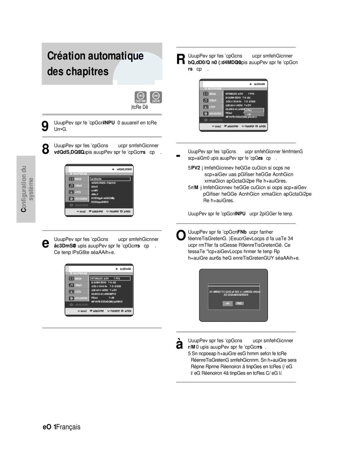 Samsung DVD-HR725/XEF, DVD-HR725P manual Création automatique des chapitres, Mode, Rec 