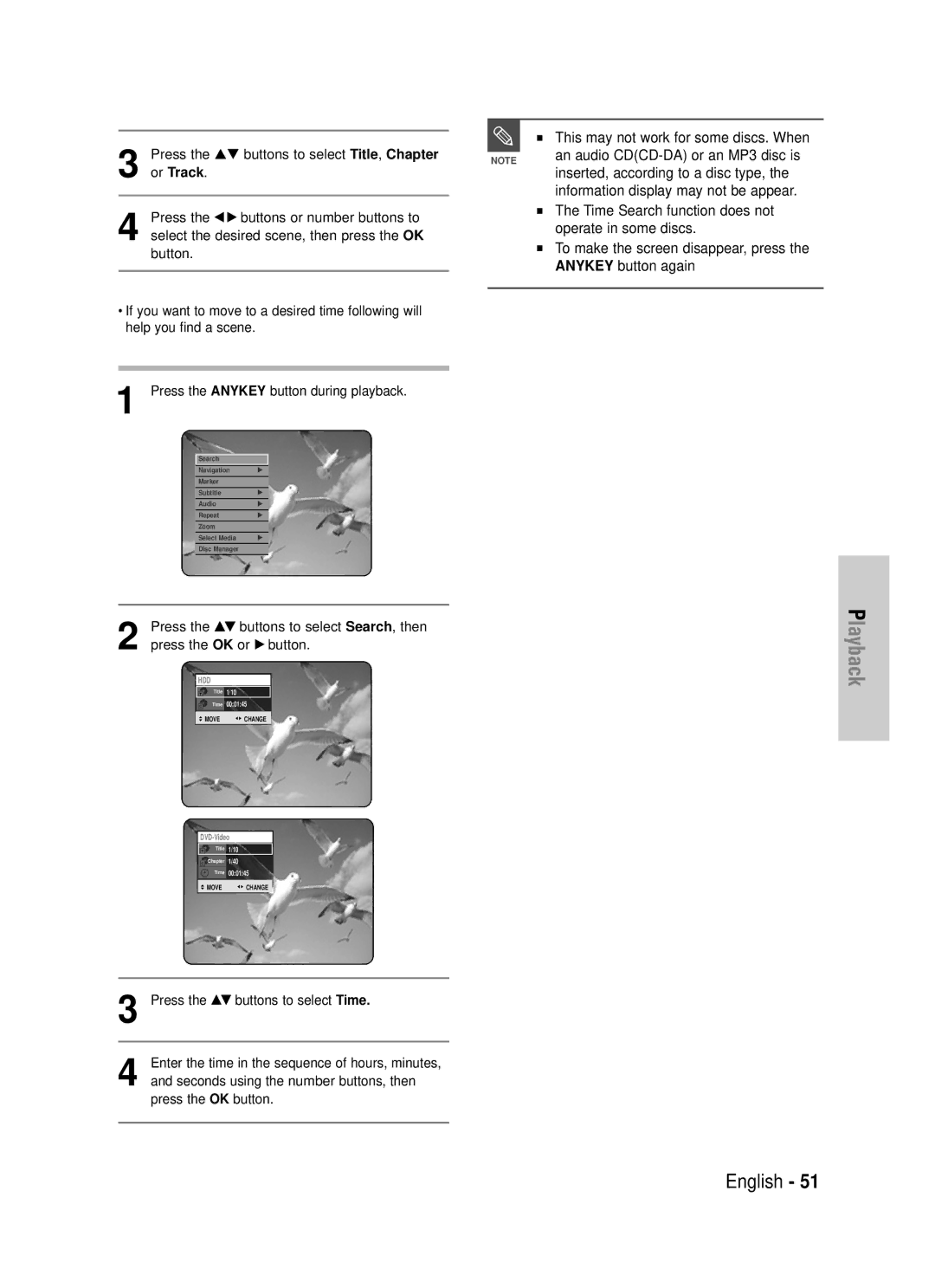 Samsung DVD-HR725P, DVD-HR725/XEF manual An audio CDCD-DA or an MP3 disc is, Inserted, according to a disc type, Or Track 