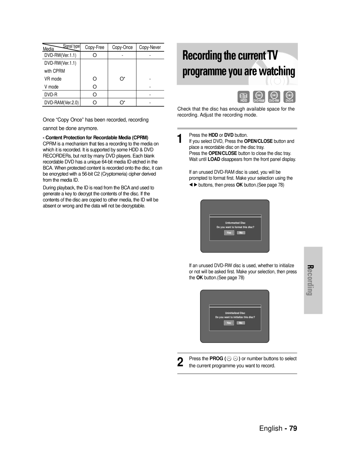 Samsung DVD-HR725P, DVD-HR725/XEF manual OK button.See 