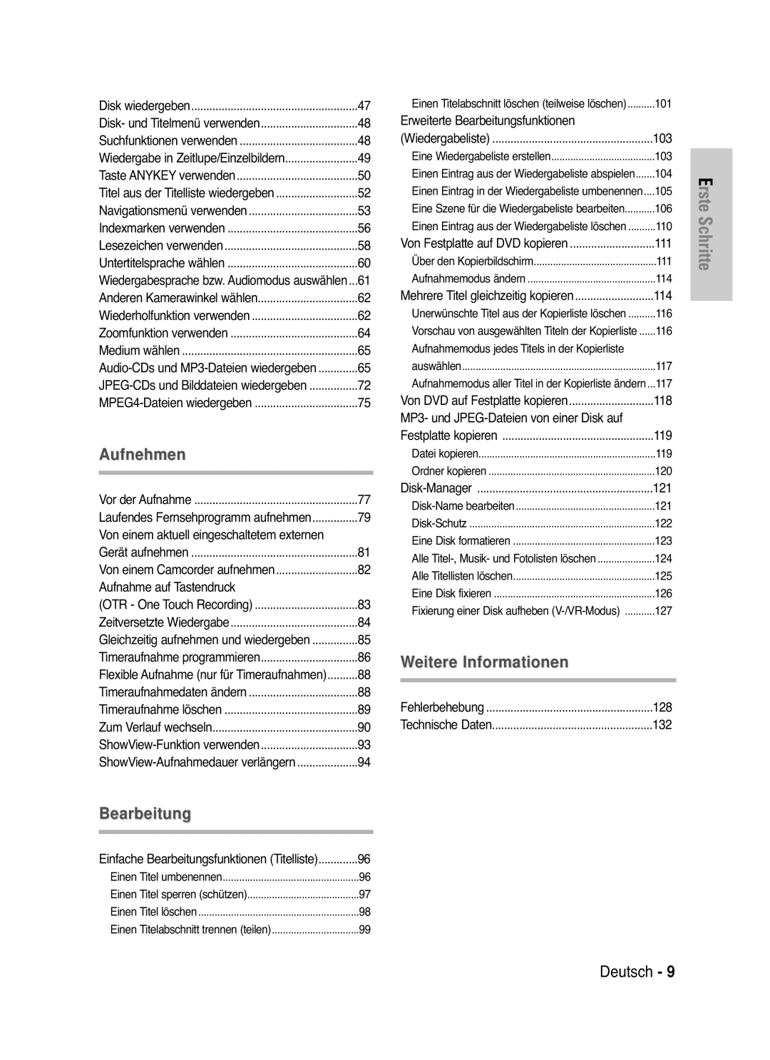 Samsung DVD-HR725/XEG manual Von einem aktuell eingeschaltetem externen 