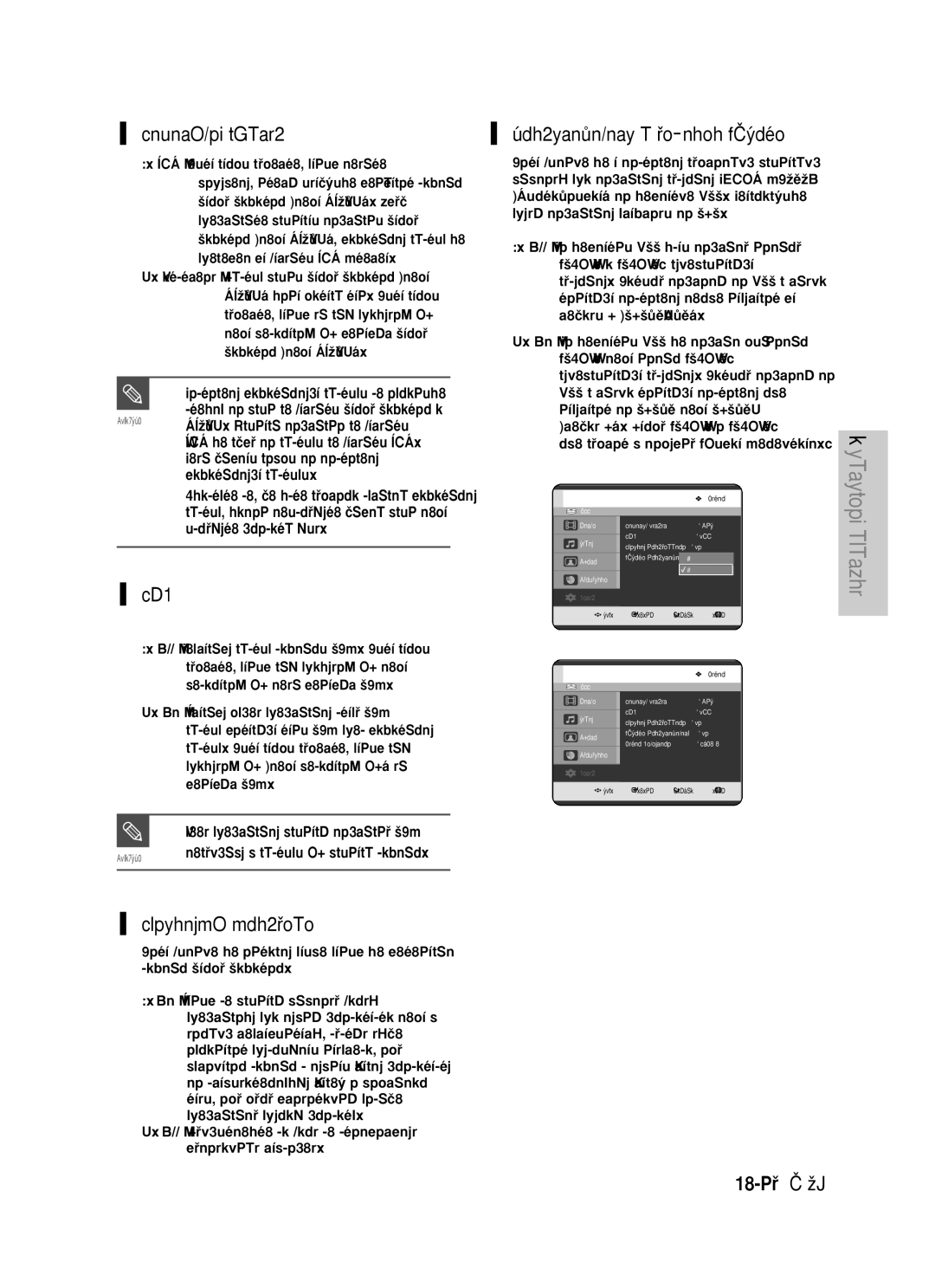 Samsung DVD-HR725/EUR, DVD-HR725/XEH manual Digitální v˘stup, Kompatibilita s reÏimem V-Mode, Dynamická komprese 