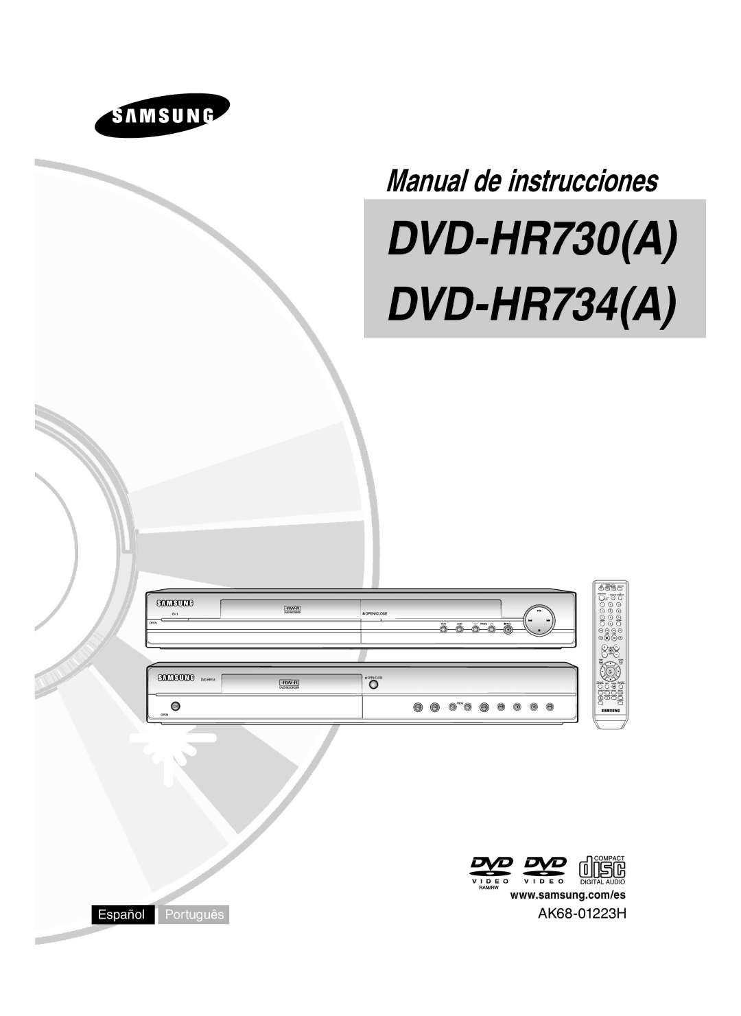 Samsung DVD-HR730A/XEC manual DVD-HR730A DVD-HR734A 