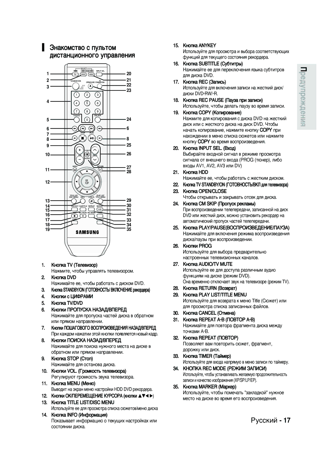 Samsung DVD-HR730/SEO ÁÌ‡ÍÓÏÒÚ‚Ó Ò ÔÛÎ¸ÚÓÏ ‰ËÒÚ‡ÌˆËÓÌÌÓ„Ó ÛÔ‡‚ÎÂÌËﬂ, ˚‚Ó‰Ëú Ì‡ ˝Í‡Ì Ïâì˛ Ì‡Òúóèíë Hdd Dvd Âíó‰Â‡ 