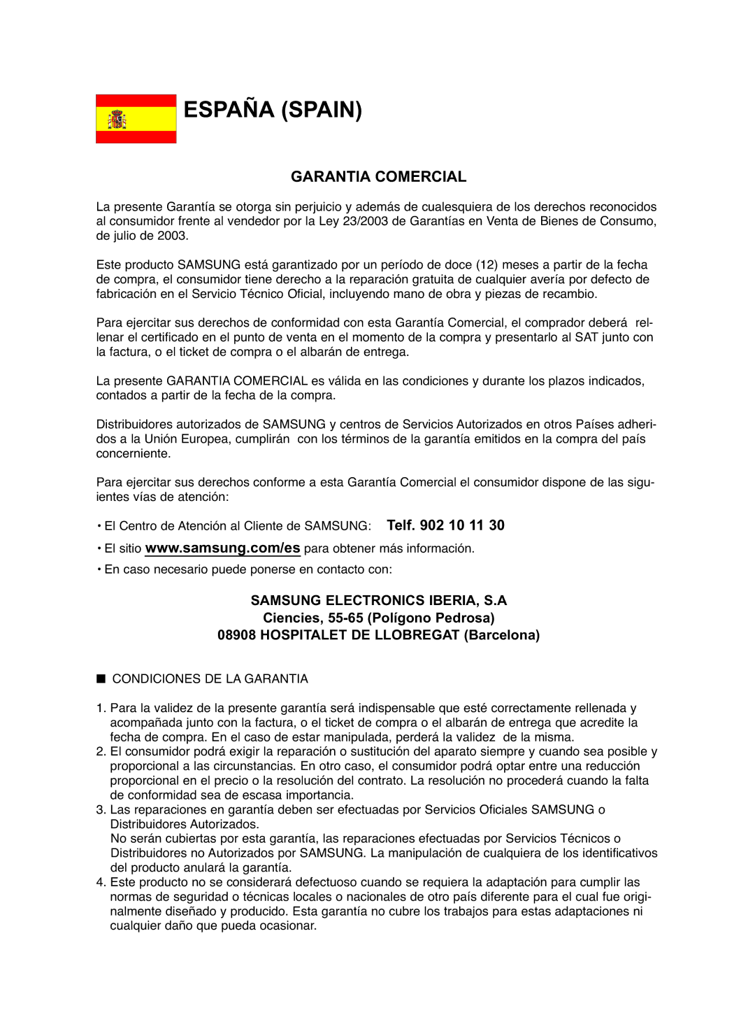 Samsung DVD-HR730/XEF, DVD-HR730/XEC, DVD-HR730/XEB, DVD-HR734/XEG, DVD-HR730/XEG, DVD-HR734/XEF, DVD-HR730/XET España Spain 