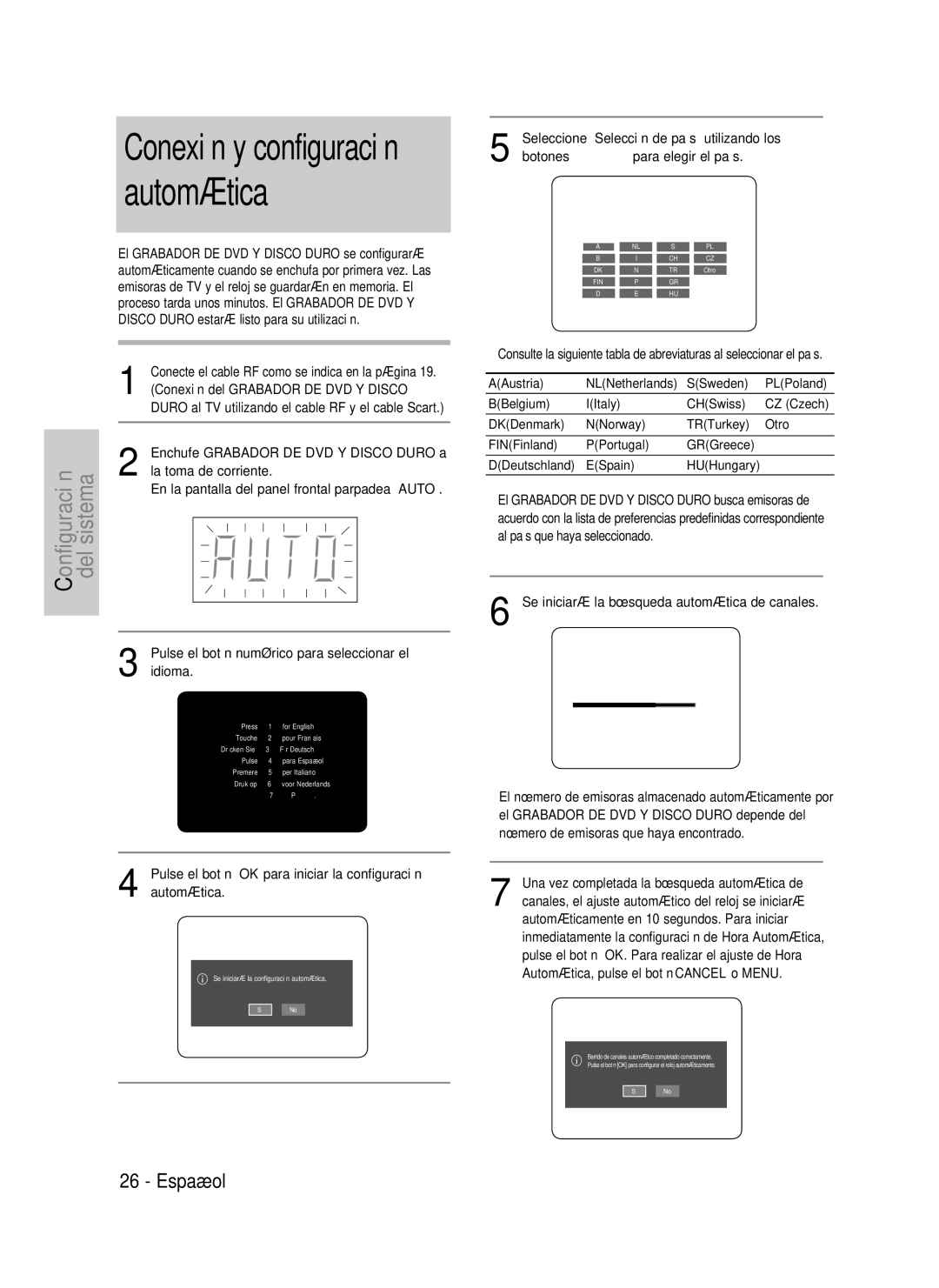 Samsung DVD-HR730/XET, DVD-HR730/XEC, DVD-HR730/XEB manual Enchufe Grabador DE DVD Y Disco Duro a, La toma de corriente 