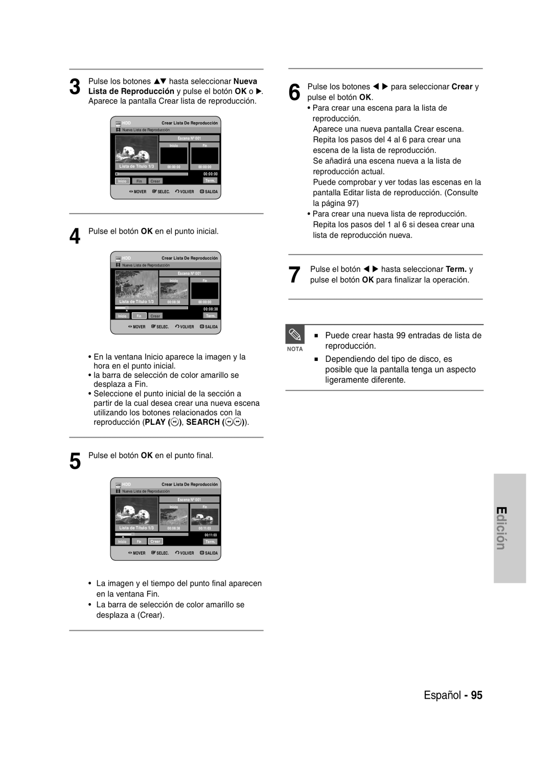 Samsung DVD-HR730/XEO, DVD-HR730/XEC, DVD-HR730/XEB, DVD-HR734/XEG manual Reproducción, Pulse el botón OK en el punto inicial 