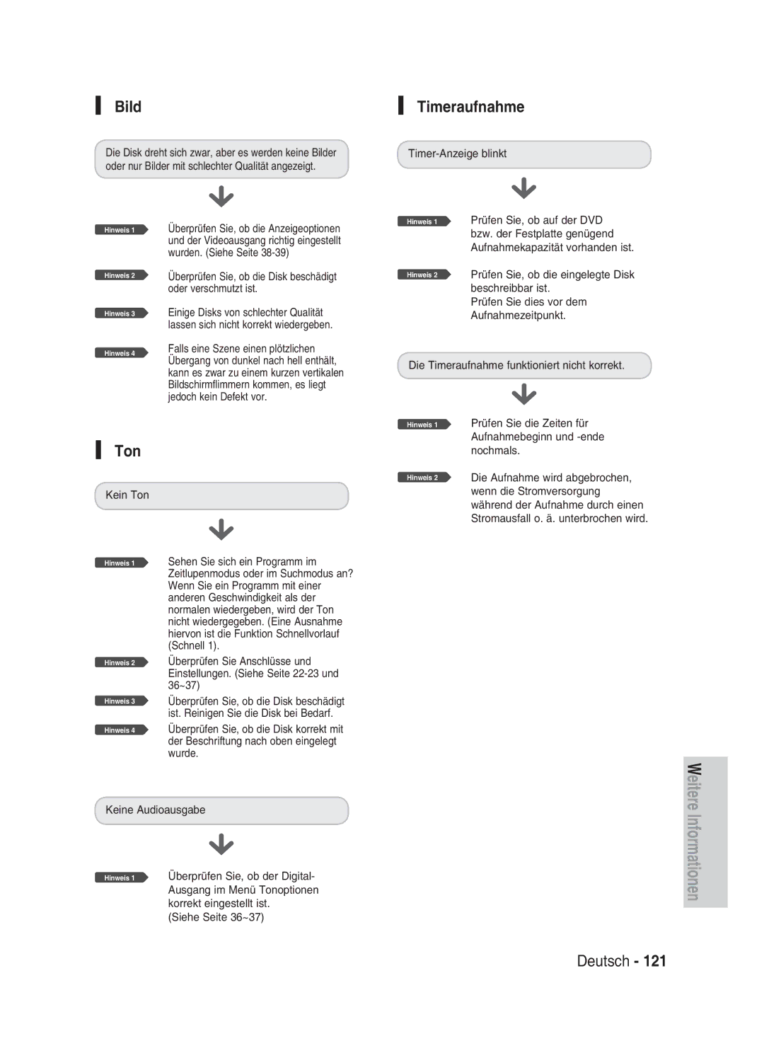 Samsung DVD-HR730/XEB, DVD-HR730/XEC, DVD-HR734/XEG, DVD-HR730/XEG manual Bild, Timeraufnahme, Ton 