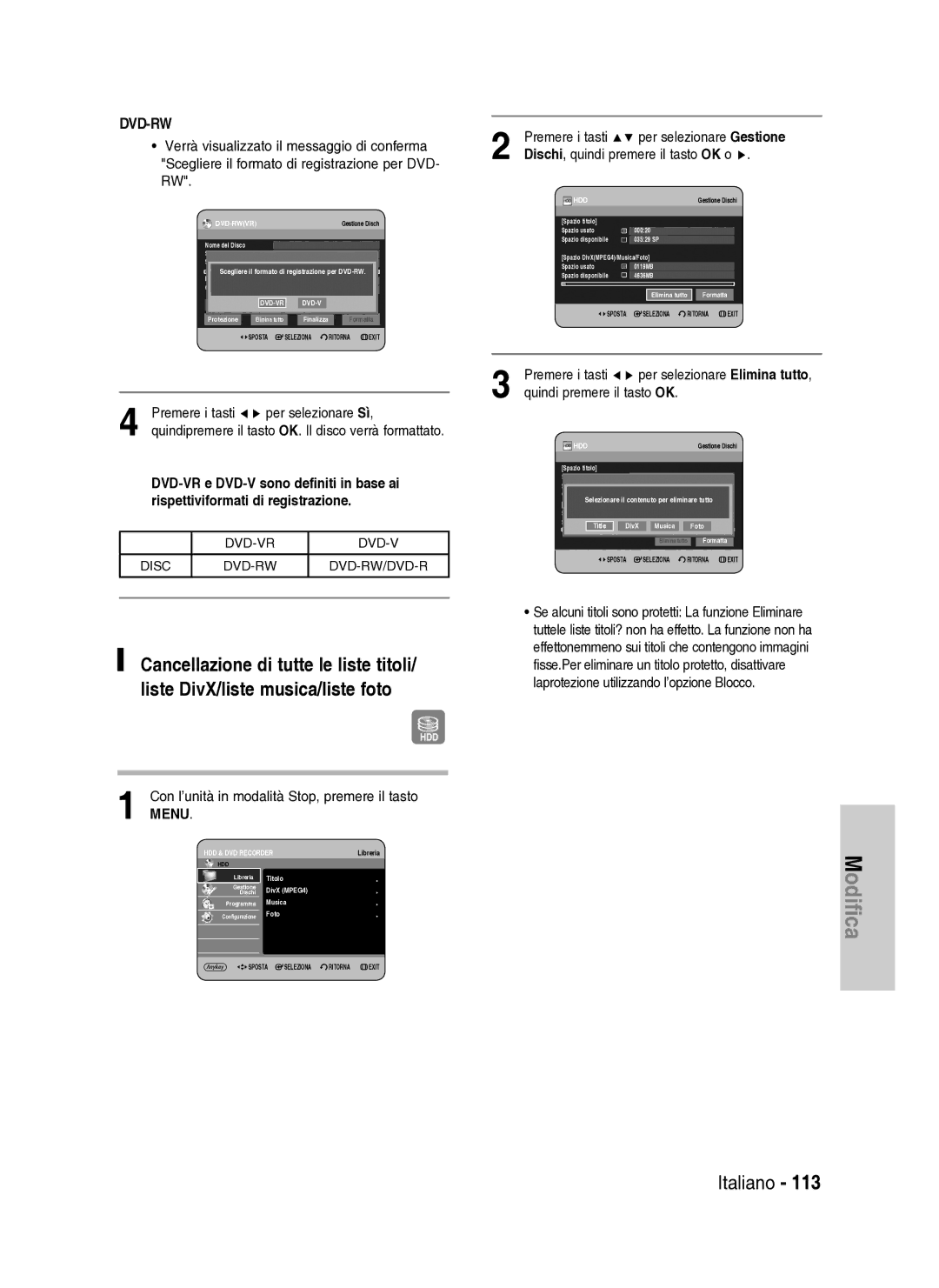 Samsung DVD-HR734A/XET manual Dvd-Rw 