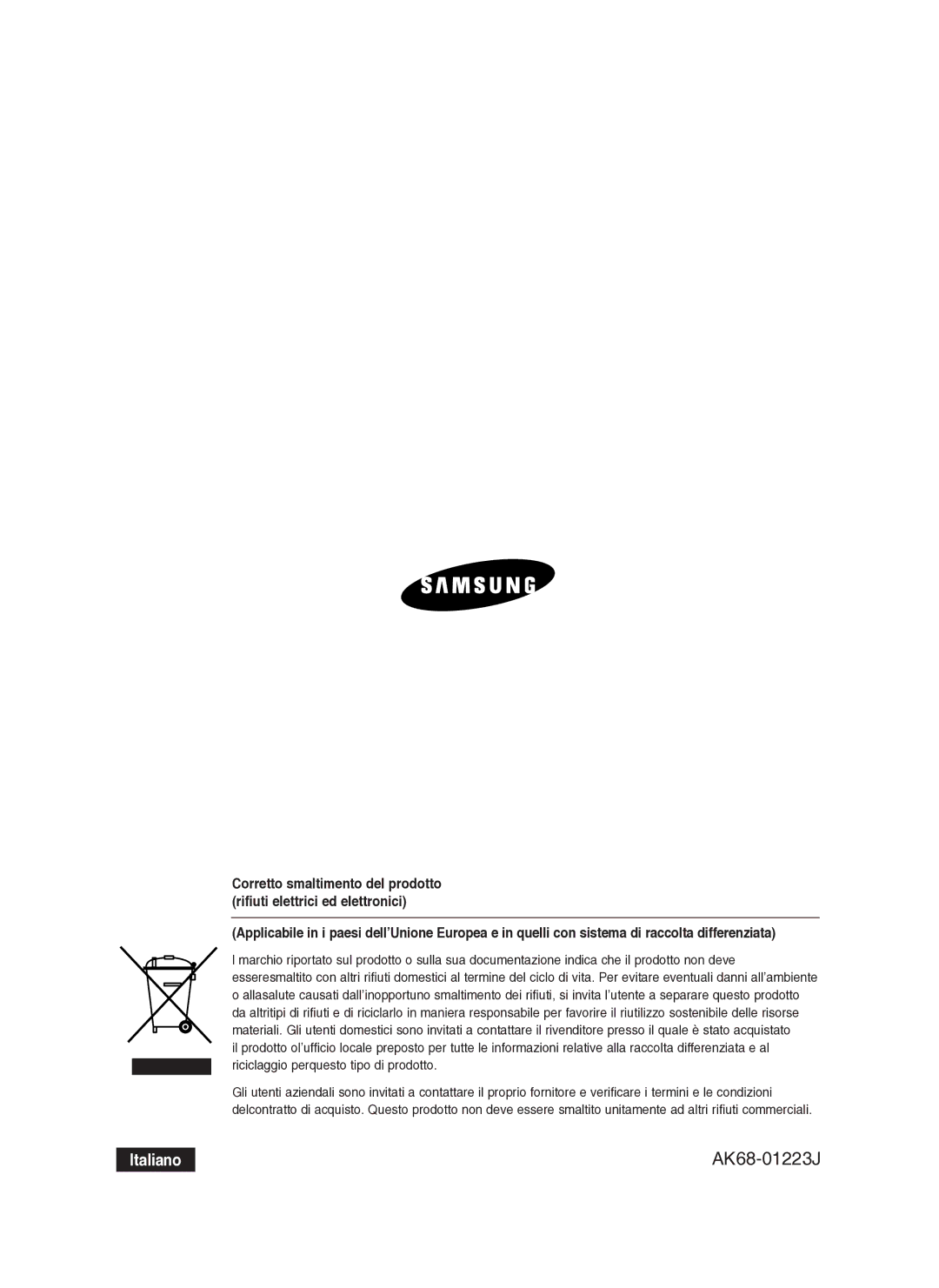 Samsung DVD-HR734A/XET manual AK68-01223J 