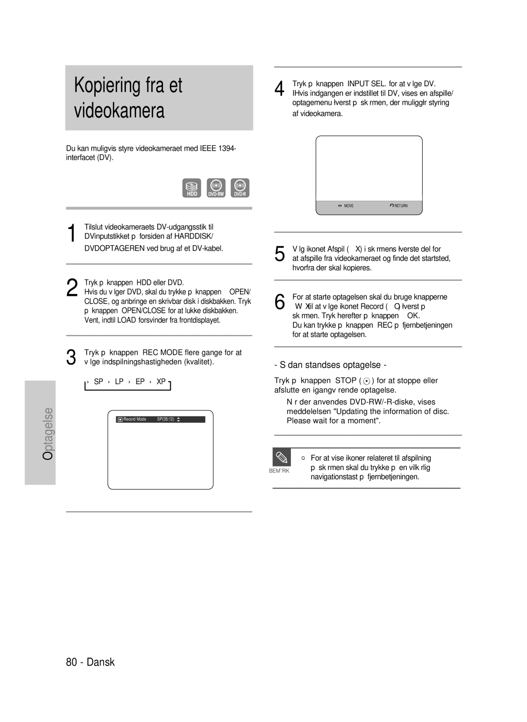 Samsung DVD-P390/XEE manual På knappen OPEN/CLOSE for at lukke diskbakken, Vent, indtil Load forsvinder fra frontdisplayet 