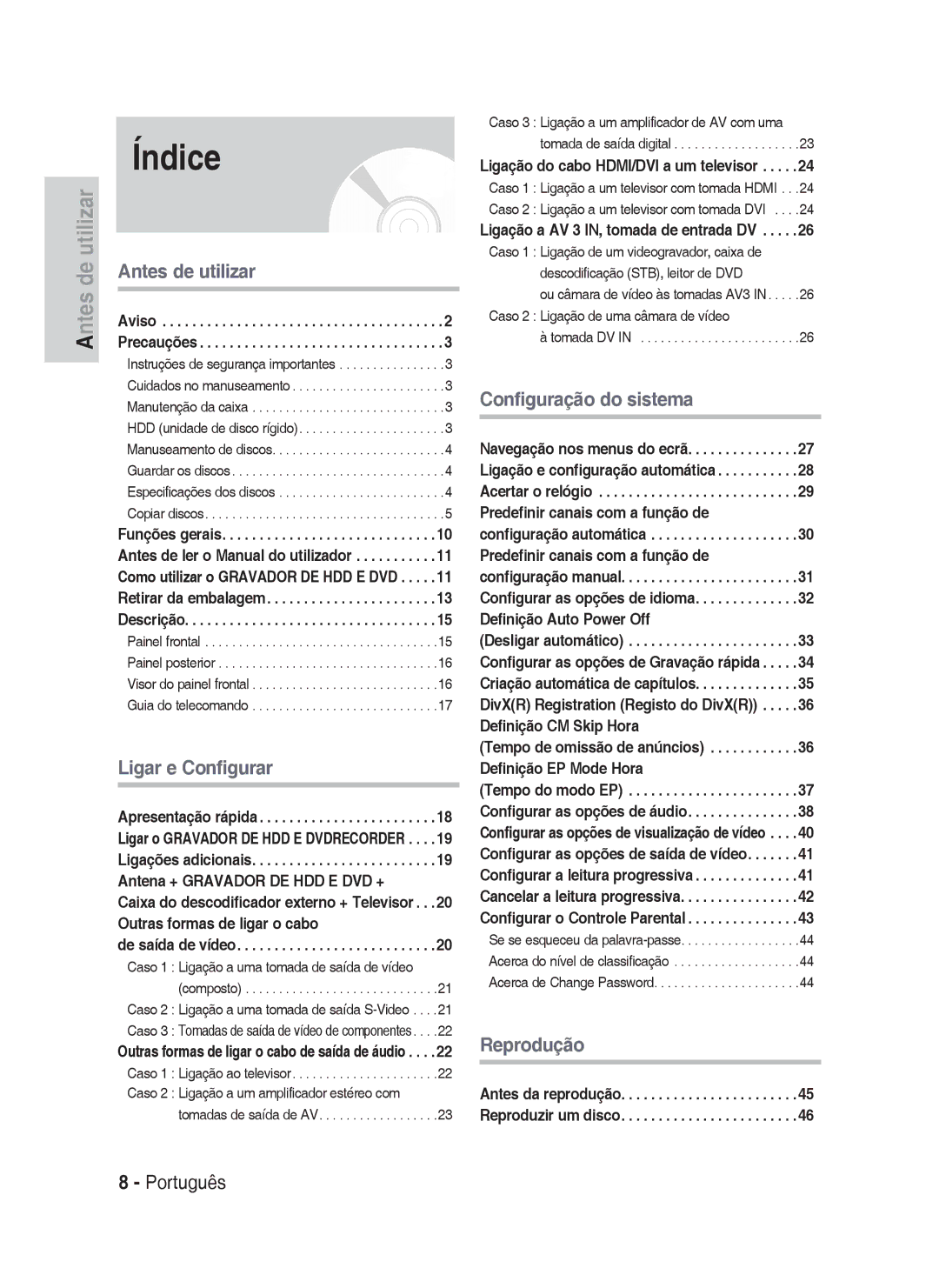 Samsung DVD-HR737/XEF, DVD-HR735/XEG manual Ligação do cabo HDMI/DVI a um televisor, Ligação a AV 3 IN, tomada de entrada DV 