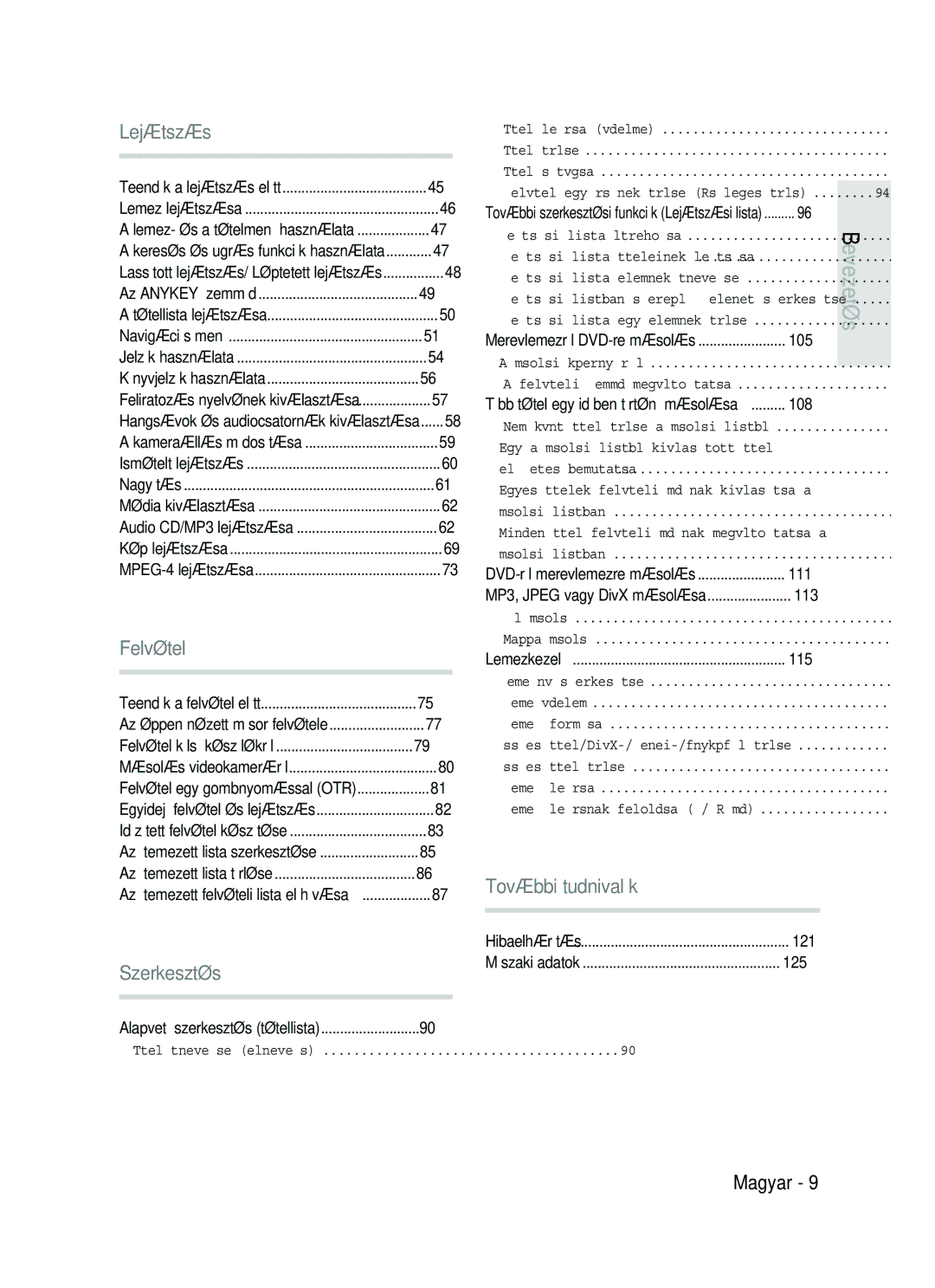 Samsung DVD-HR737/XEH, DVD-HR735/XEH manual Egy a másolási listából kiválasztott tétel 