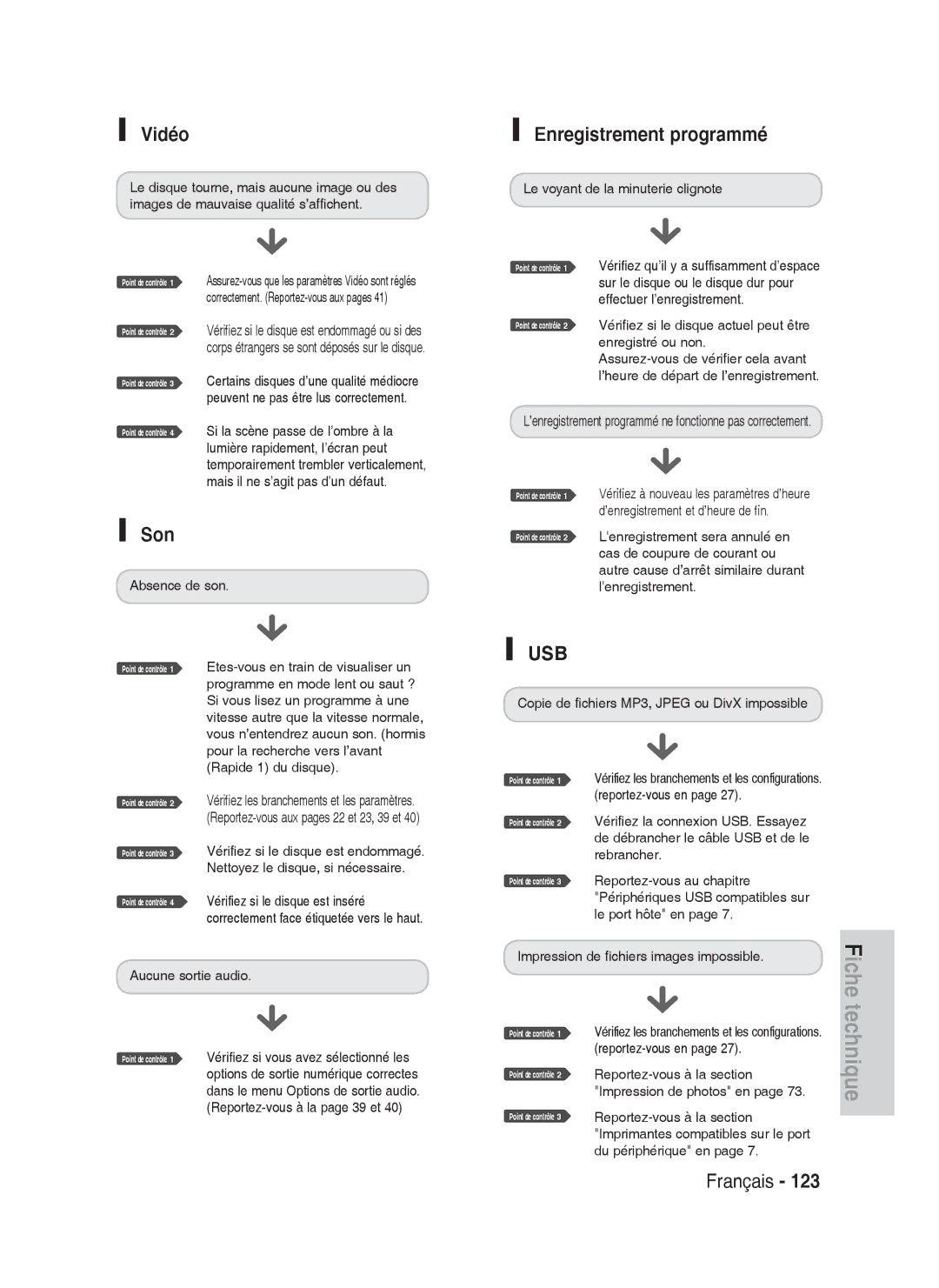 Samsung DVD-HR738/XEF manual Vidéo, Enregistrement programmé, Son, ’enregistrement et d’heure de fin 