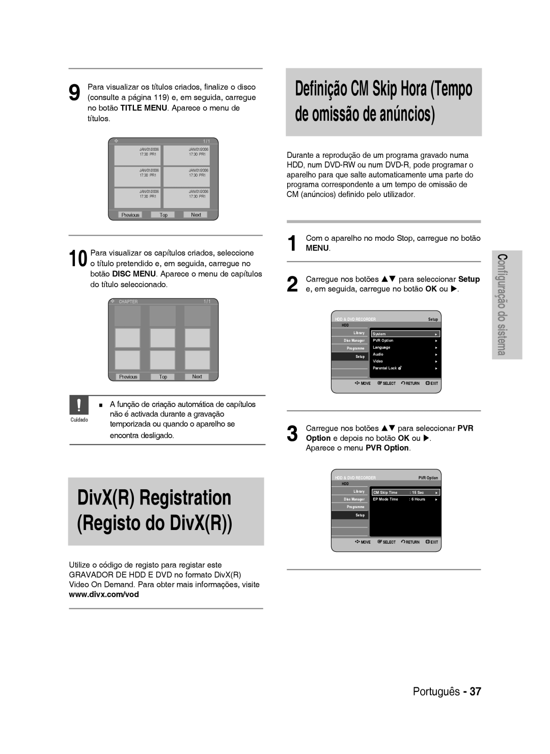 Samsung DVD-HR738/XEH Para visualizar os títulos criados, finalize o disco, Consulte a página 119 e, em seguida, carregue 