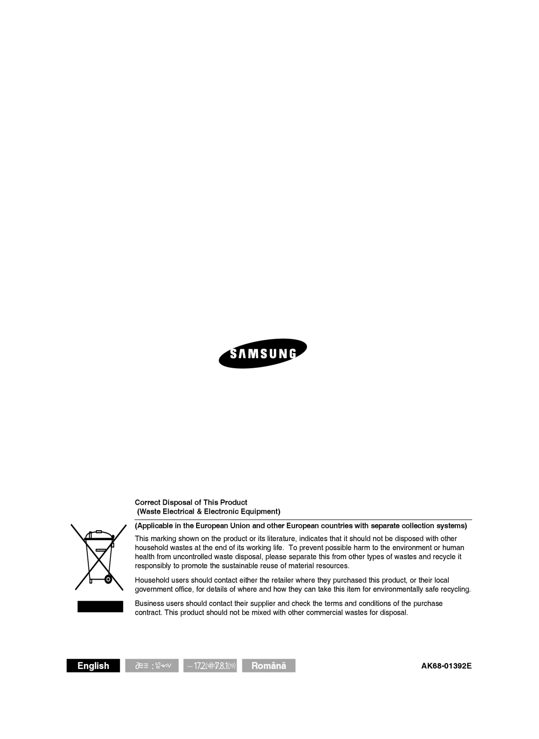 Samsung DVD-HR750/EUR, DVD-HR750/AUS, DVD-HR750/XEC, DVD-HR750/XEH manual English Ελληνικά Български Română 