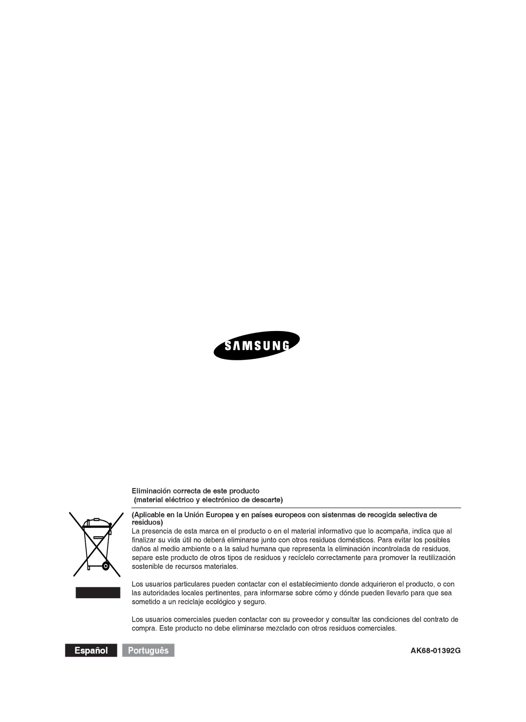 Samsung DVD-HR750/EUR, DVD-HR749/XEC, DVD-HR750/XEC manual Español Português 