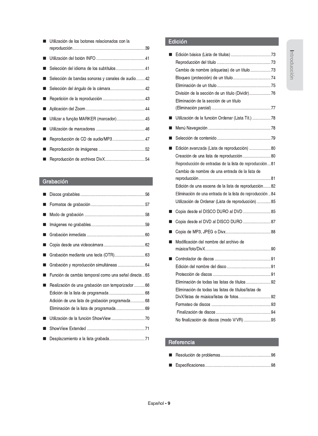 Samsung DVD-HR750/EUR manual  Utilización de los botones relacionados con la, Eliminación de la sección de un título 