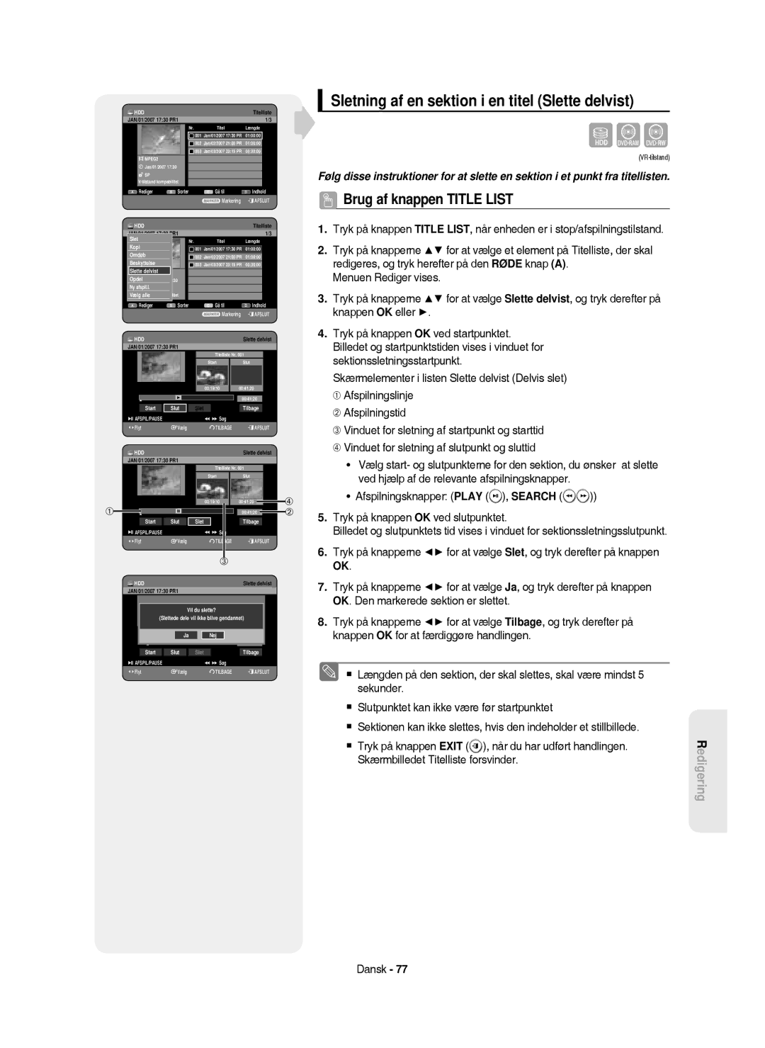 Samsung DVD-HR750/XEE manual ➂ OK 