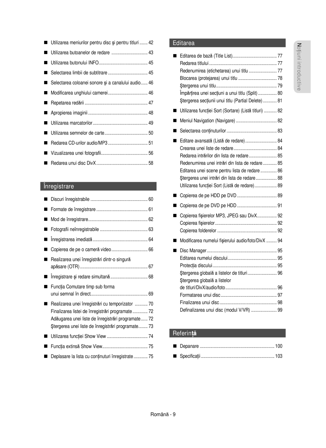 Samsung DVD-HR755/AUS, DVD-HR753/EUR, DVD-HR755/EUR manual Referinţă 