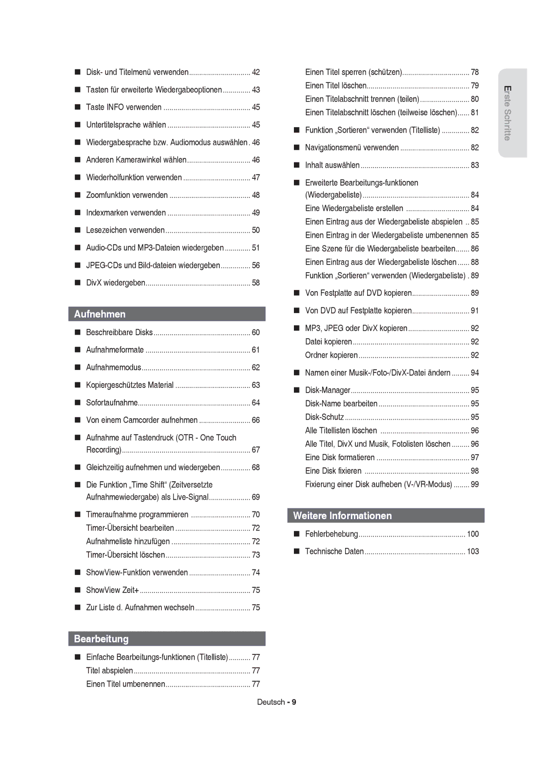 Samsung DVD-HR753/XEB, DVD-HR755/AUS, DVD-HR755/XEG  Wiedergabesprache bzw. Audiomodus auswählen, Einen Titel umbenennen 