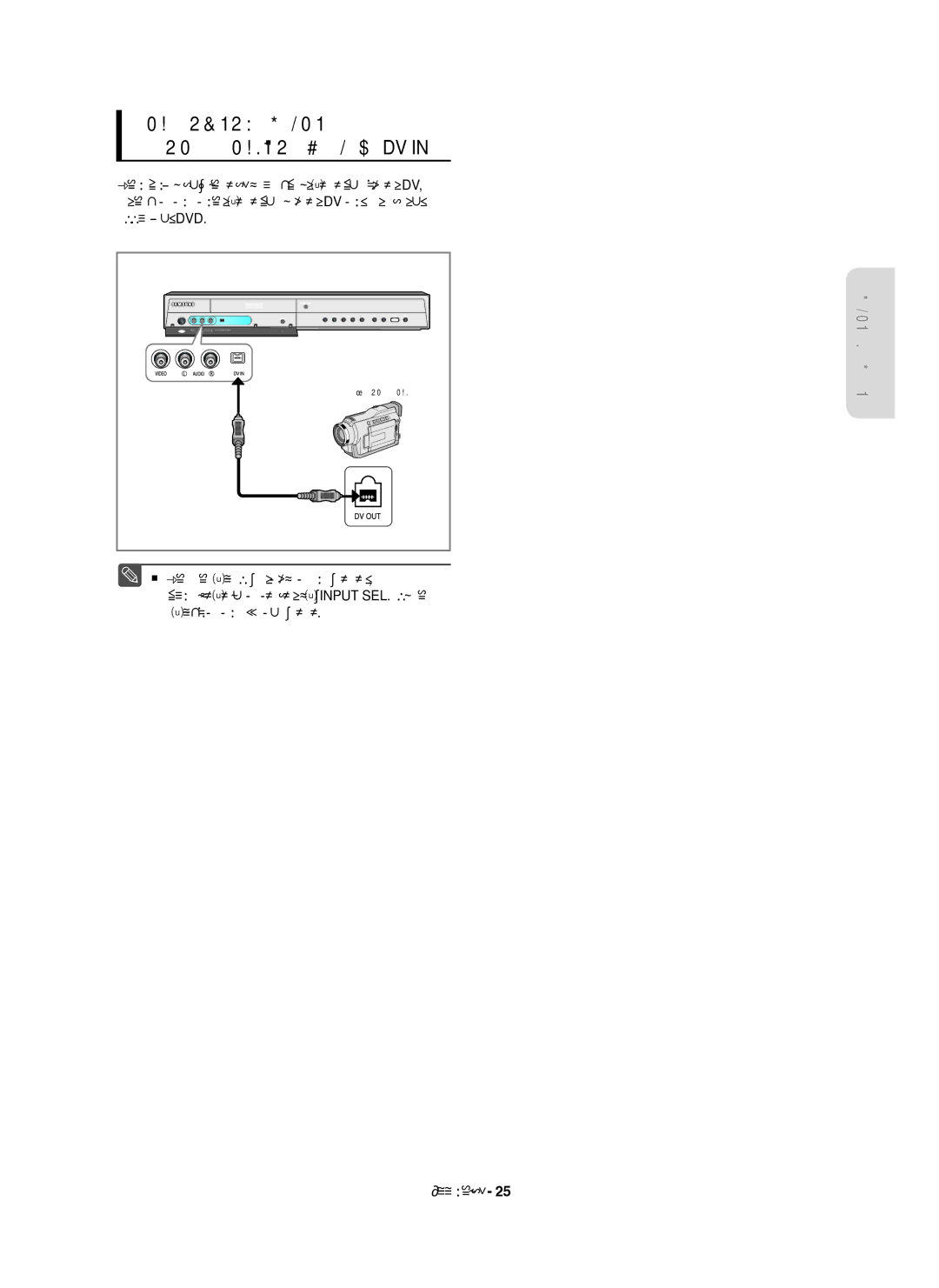 Samsung DVD-HR755/EUR, DVD-HR755/AUS, DVD-HR755/XEB, DVD-HR755/XEC manual Περίπτωση 2 Σύνδεση Βιντεοκάμερας στην υποδοχή DV 