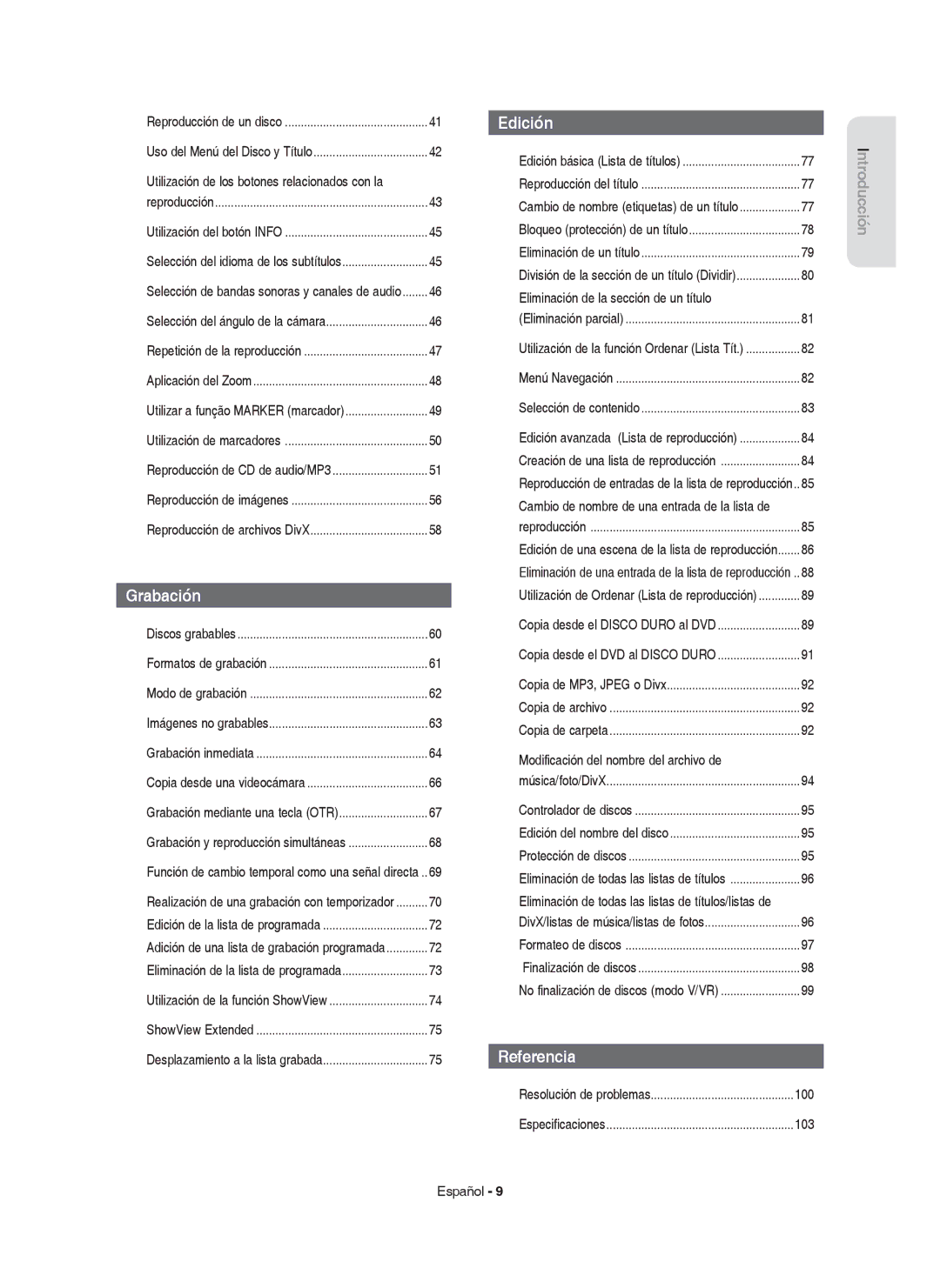 Samsung DVD-HR755/EUR manual  Utilización de los botones relacionados con la, Eliminación de la sección de un título 