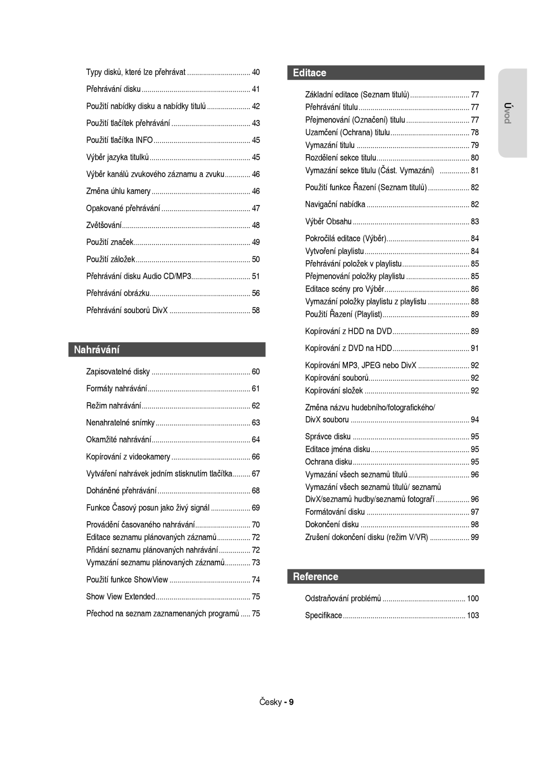 Samsung DVD-HR755/XEF, DVD-HR755/XEH, DVD-HR753/XEH manual Nahrávání,  Změna názvu hudebního/fotografického 