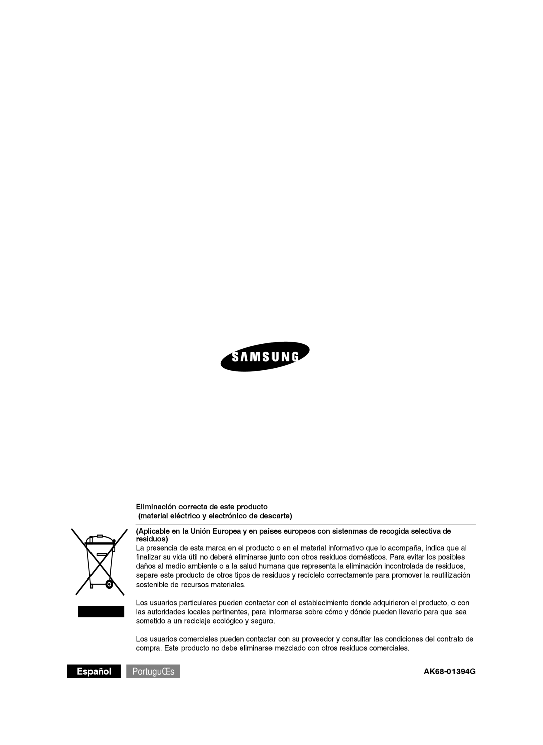 Samsung DVD-HR757/XEC manual Español Português 