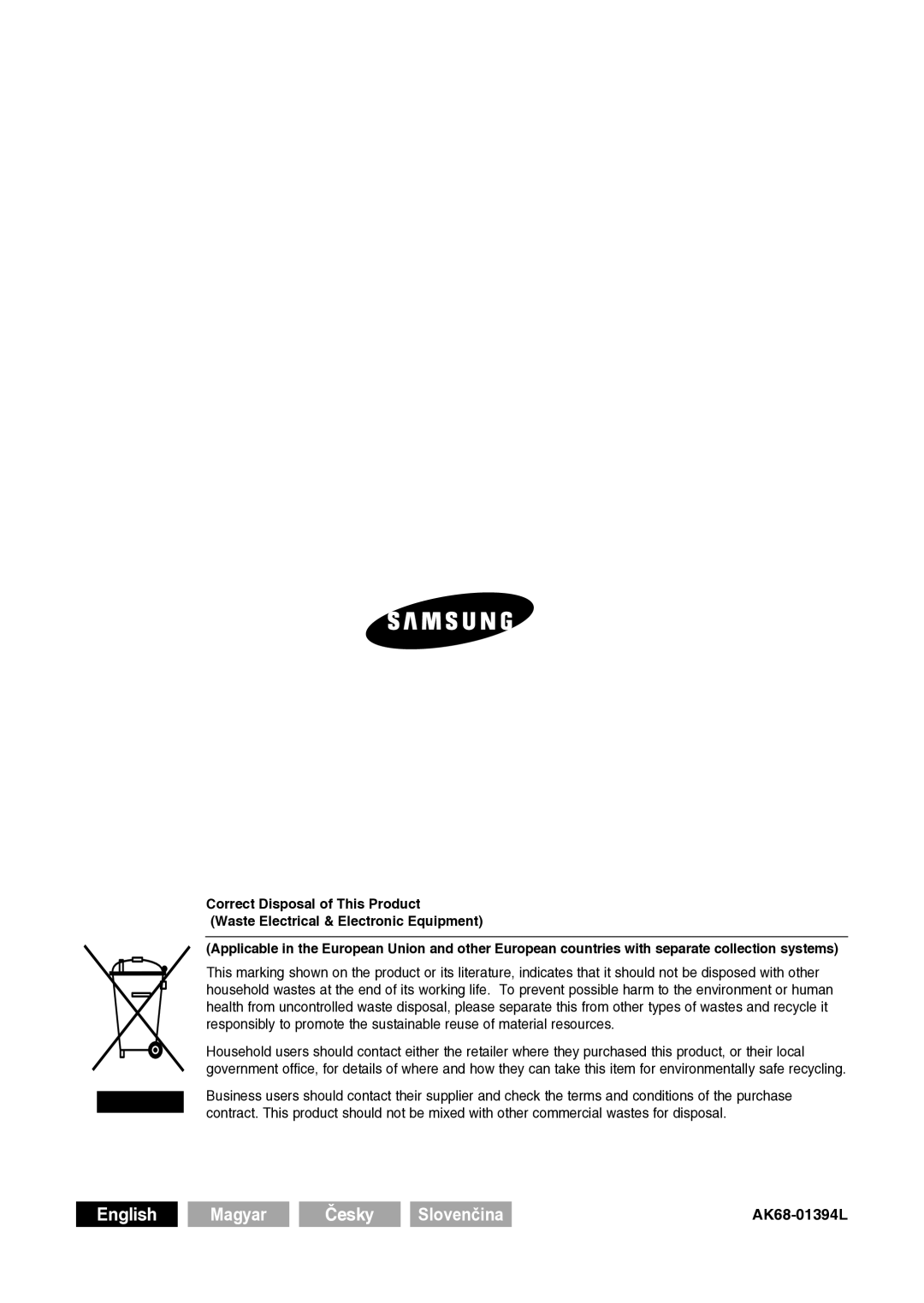 Samsung DVD-HR757/XEH manual English Magyar Česky 