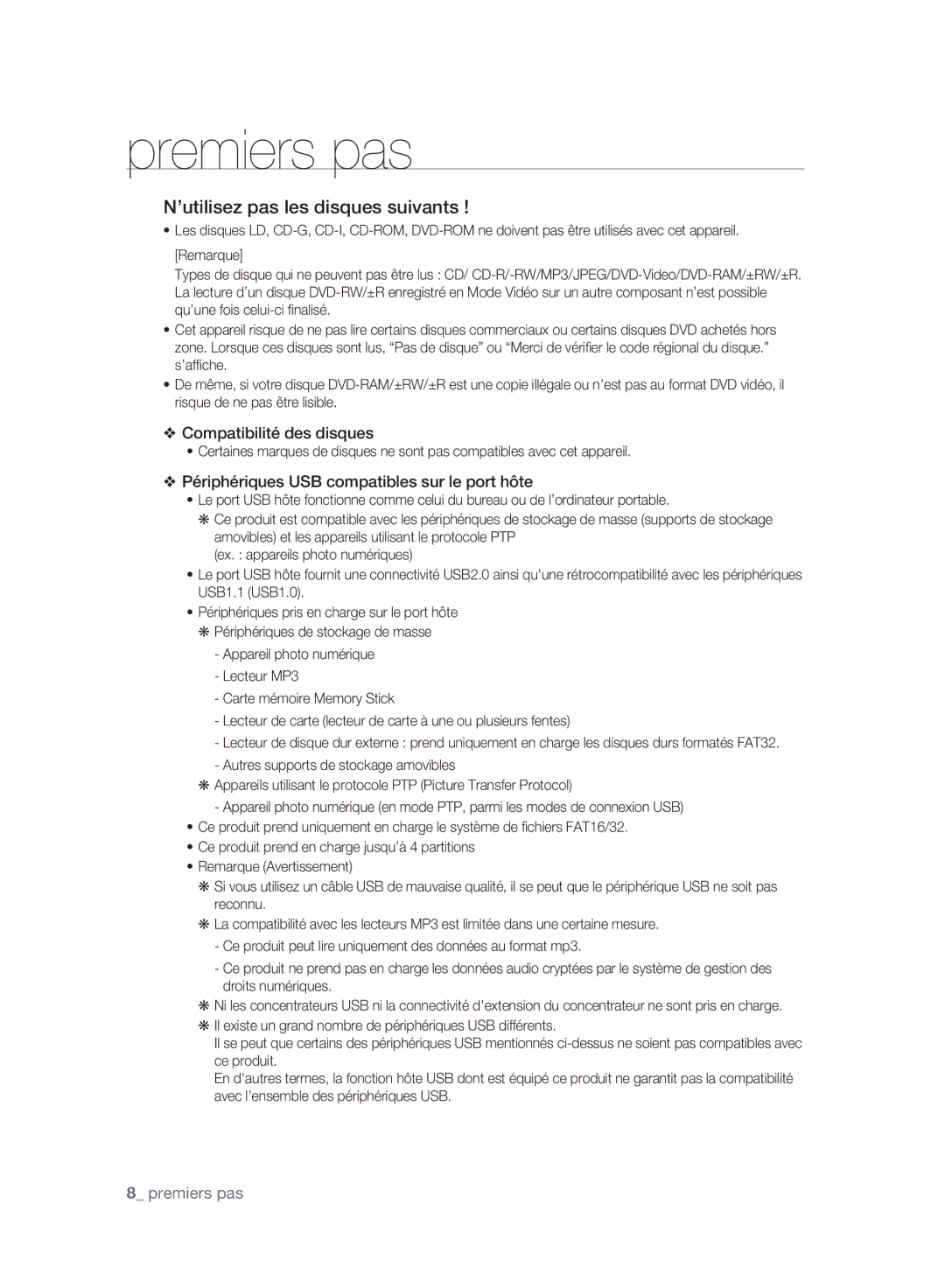 Samsung DVD-HR775A/AUS, DVD-HR775A/XEN, DVD-HR775A/EDC manual ’utilisez pas les disques suivants, Compatibilité des disques 