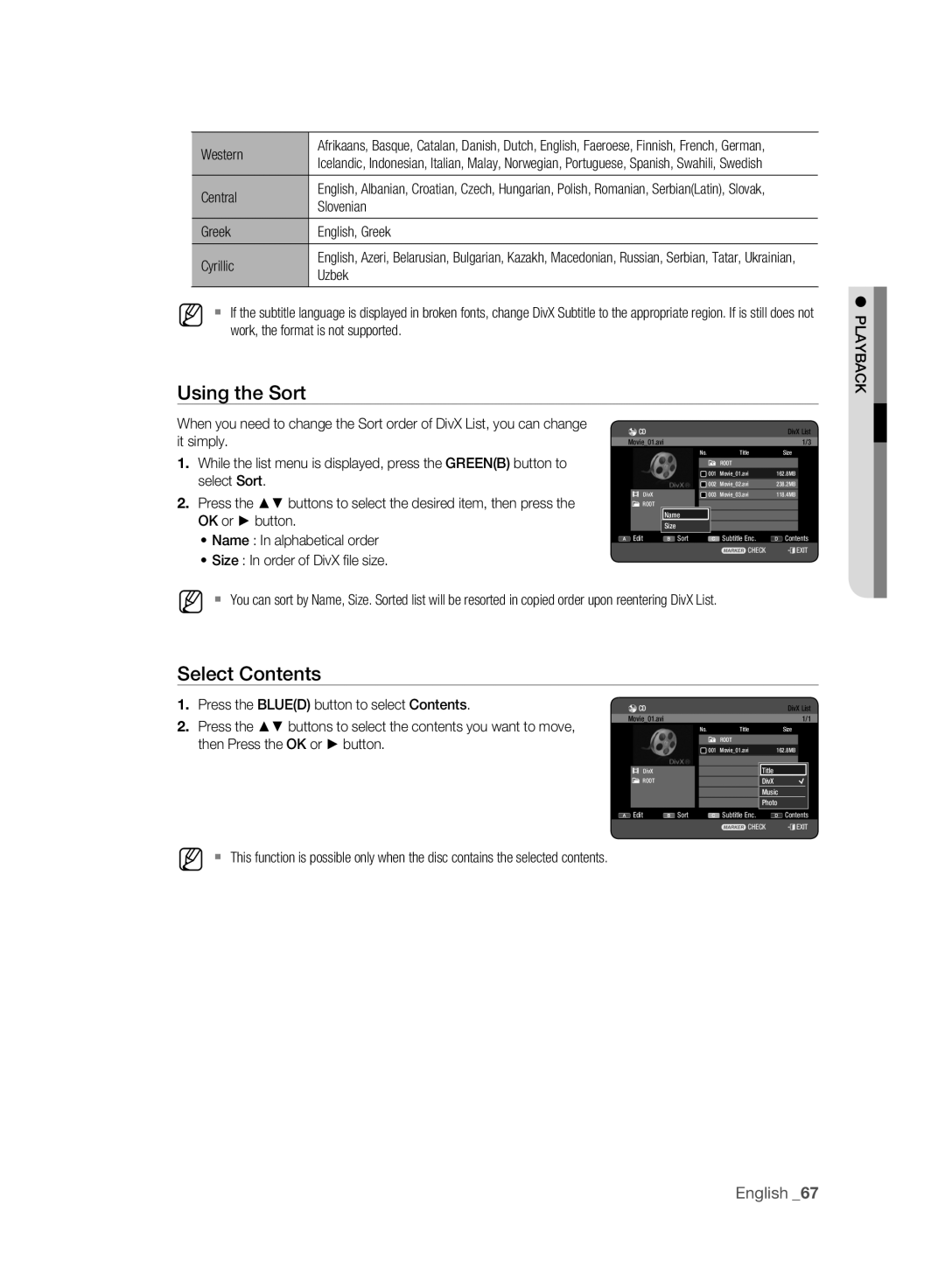 Samsung DVD-HR773A/AUS, DVD-HR775A/XEN, DVD-HR775A/EDC Western, Central, Slovenian, Greek English, Greek Cyrillic, Uzbek 