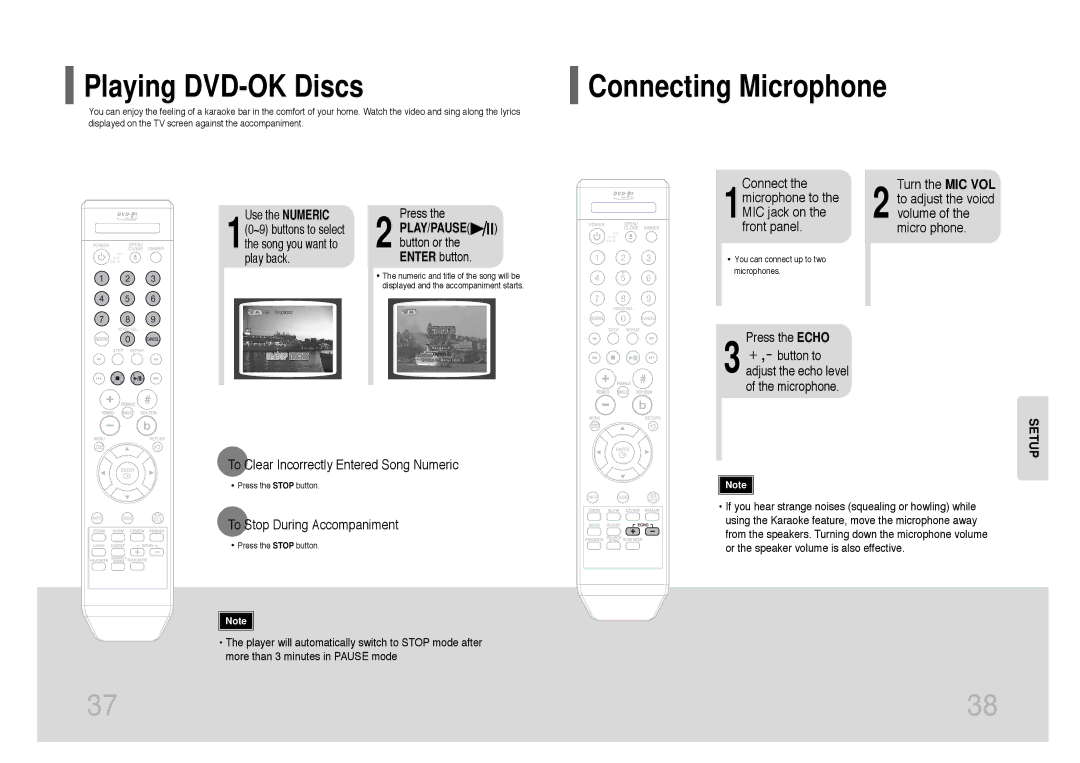 Samsung DVD-K115/XFU, DVD-K105/XFU manual Playing DVD-OK Discs 