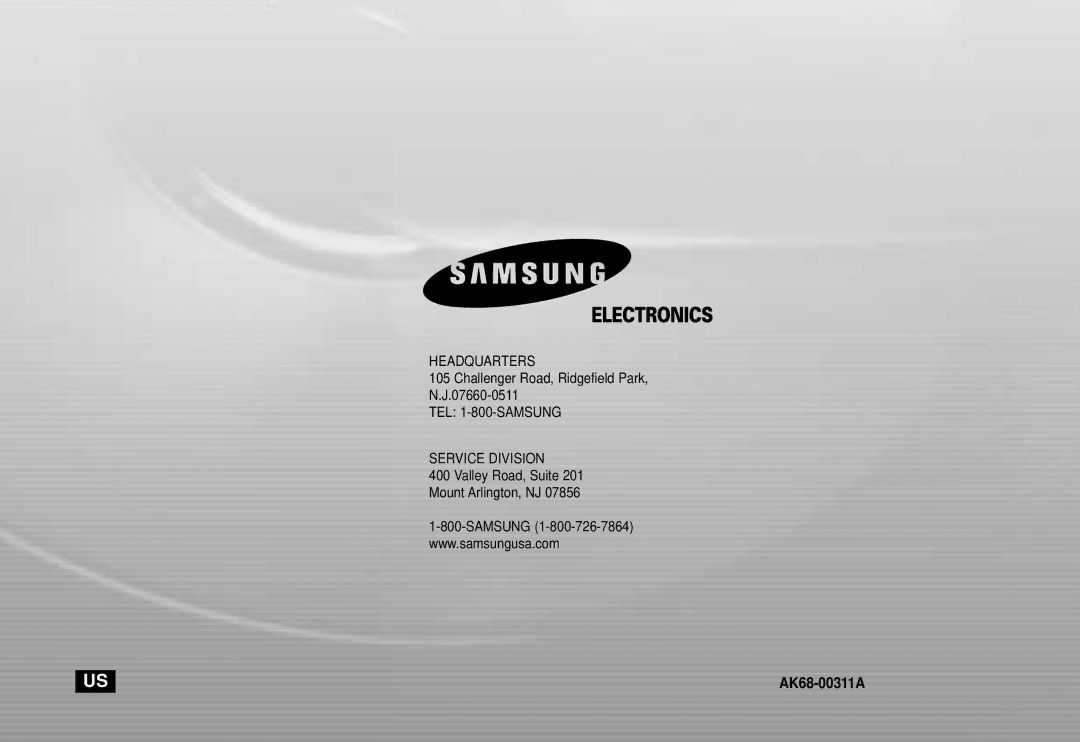 Samsung DVD-L1200 manual Headquarters 