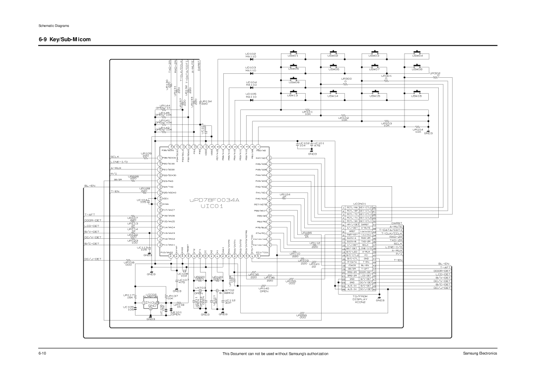 Samsung DVD-L200W service manual Key/Sub-Micom 