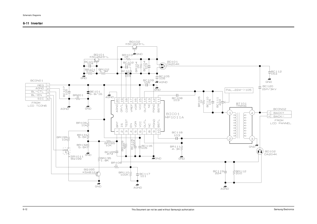 Samsung DVD-L200W service manual Inverter 