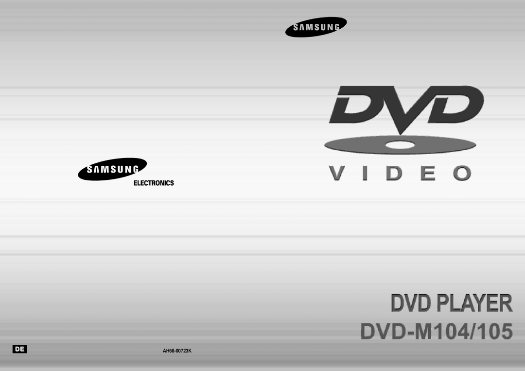 Samsung DVD-M105B/XEG manual AH68-00723K 