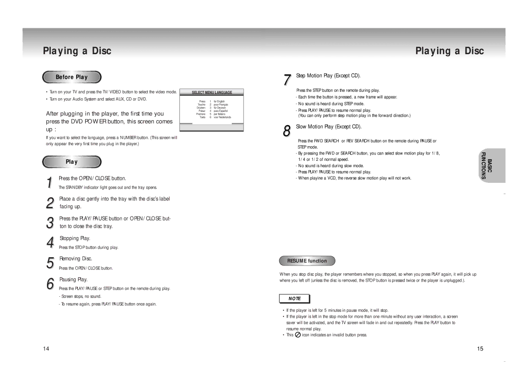 Samsung DVD-M208K manual Playing a Disc, Before Play, Lay, Press the OPEN/CLOSE button 