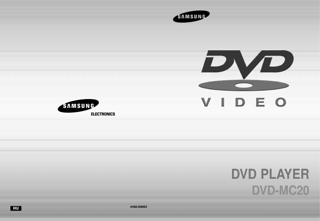 Samsung DVD-MC20/EUR, DVD-MC20/XEH manual DVD Player 