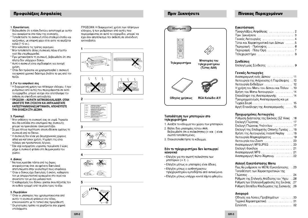 Samsung DVD-P144/XEL, DVD-P144/FOU manual GR-2 GR-3 