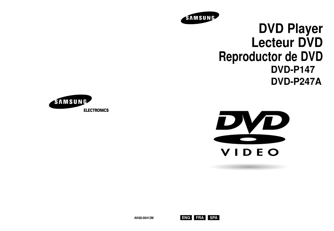 Samsung DVD-P147/FES, DVD-P147/AFR manual DVD Player 