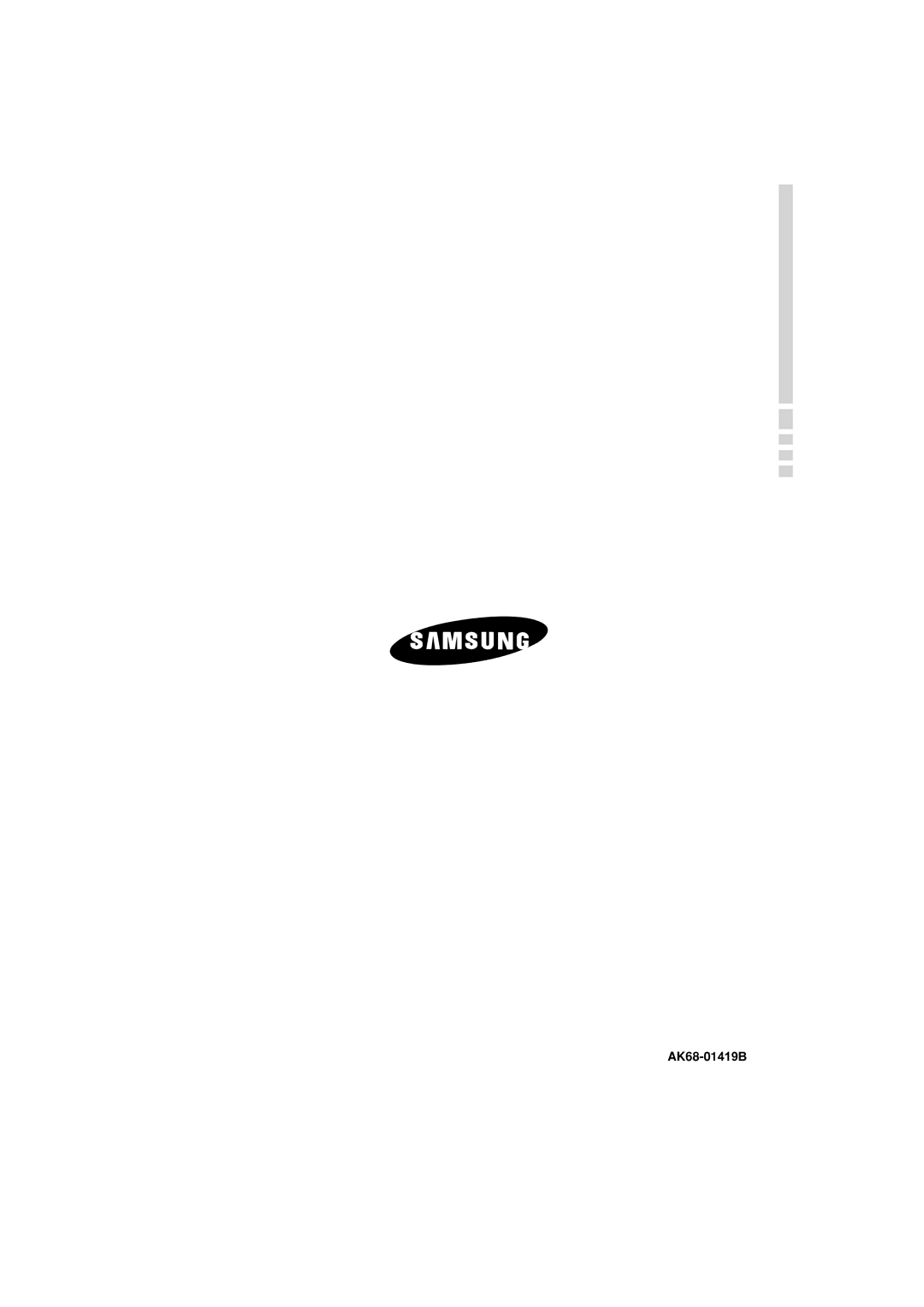 Samsung DVD-P171/SAM manual AK68-01419B 