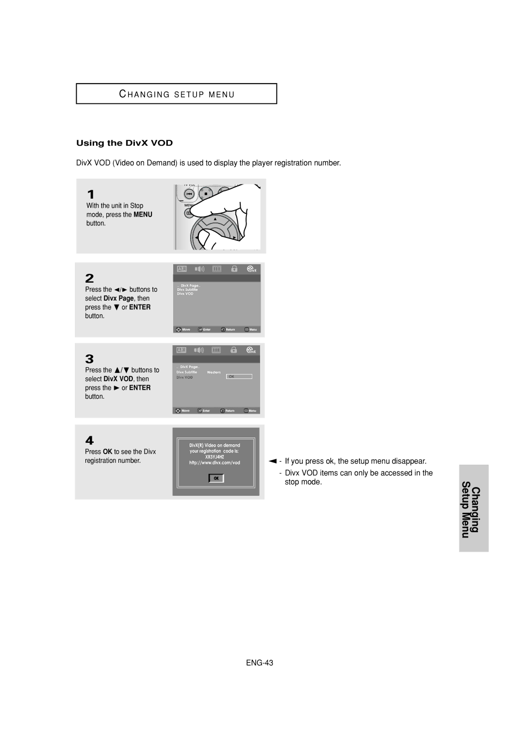 Samsung DVD-P181 manual ENG-43 