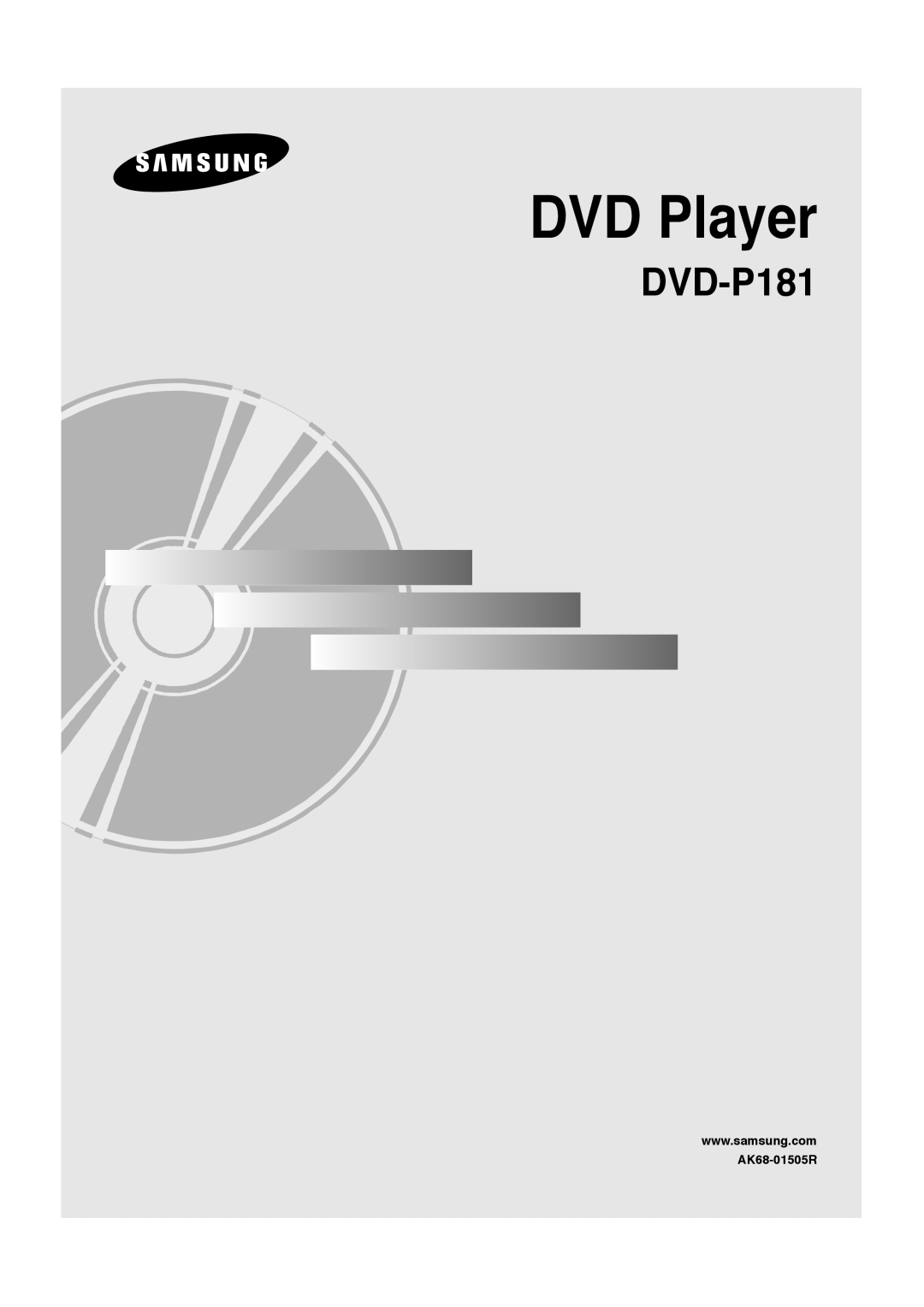 Samsung DVD-P181 manual DVD Player 