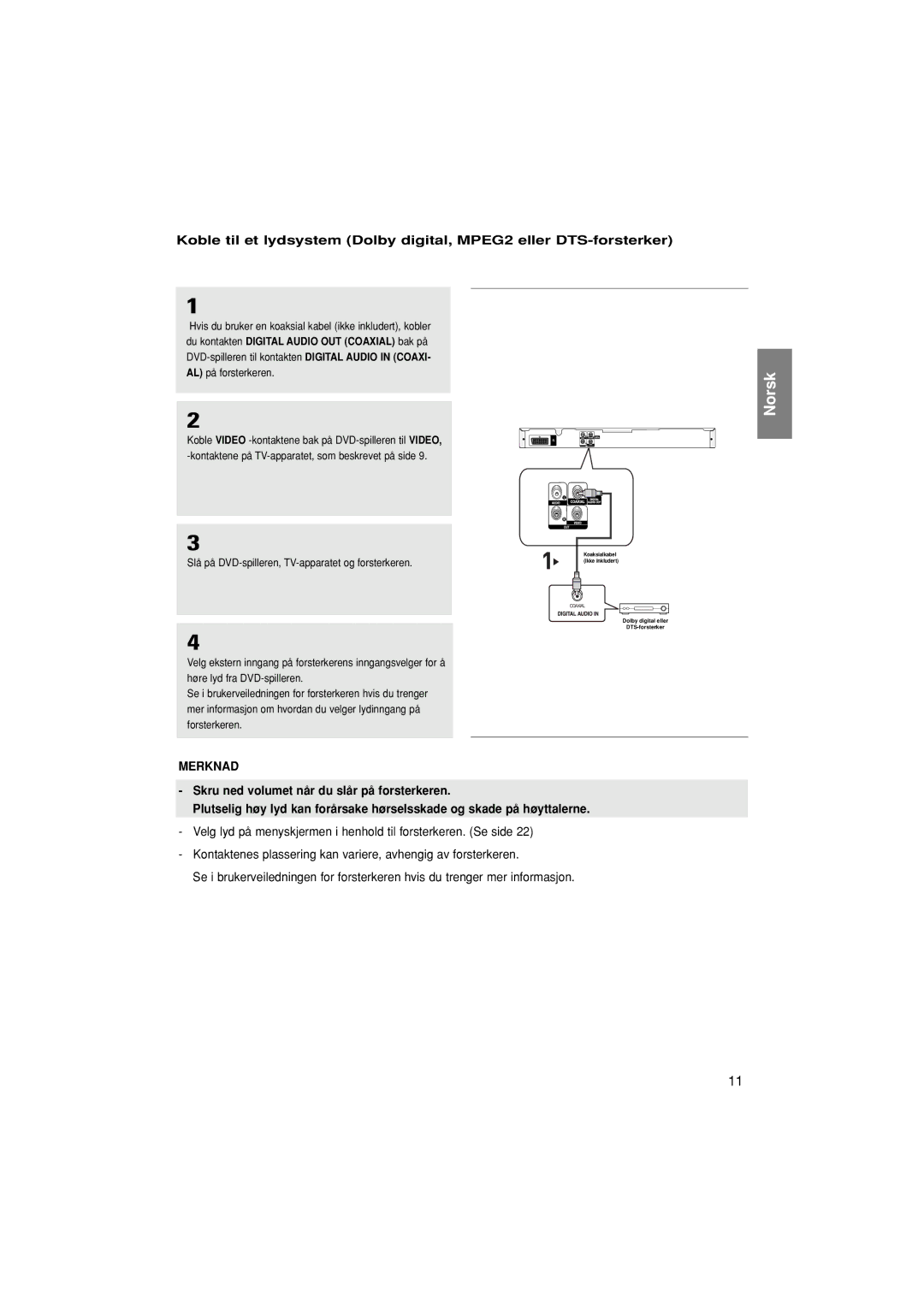 Samsung DVD-P181/XEE manual Norsk 