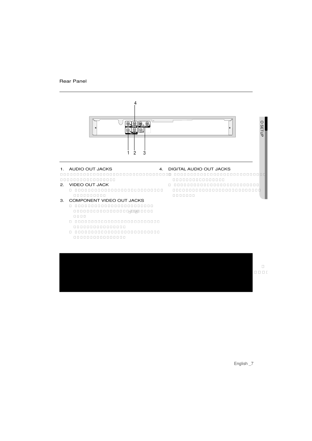 Samsung DVD-P191/XER, DVD-P191/MEA, DVD-P191/SIM, DVD-P191/FMC, DVD-P191/UMG manual Rear Panel 