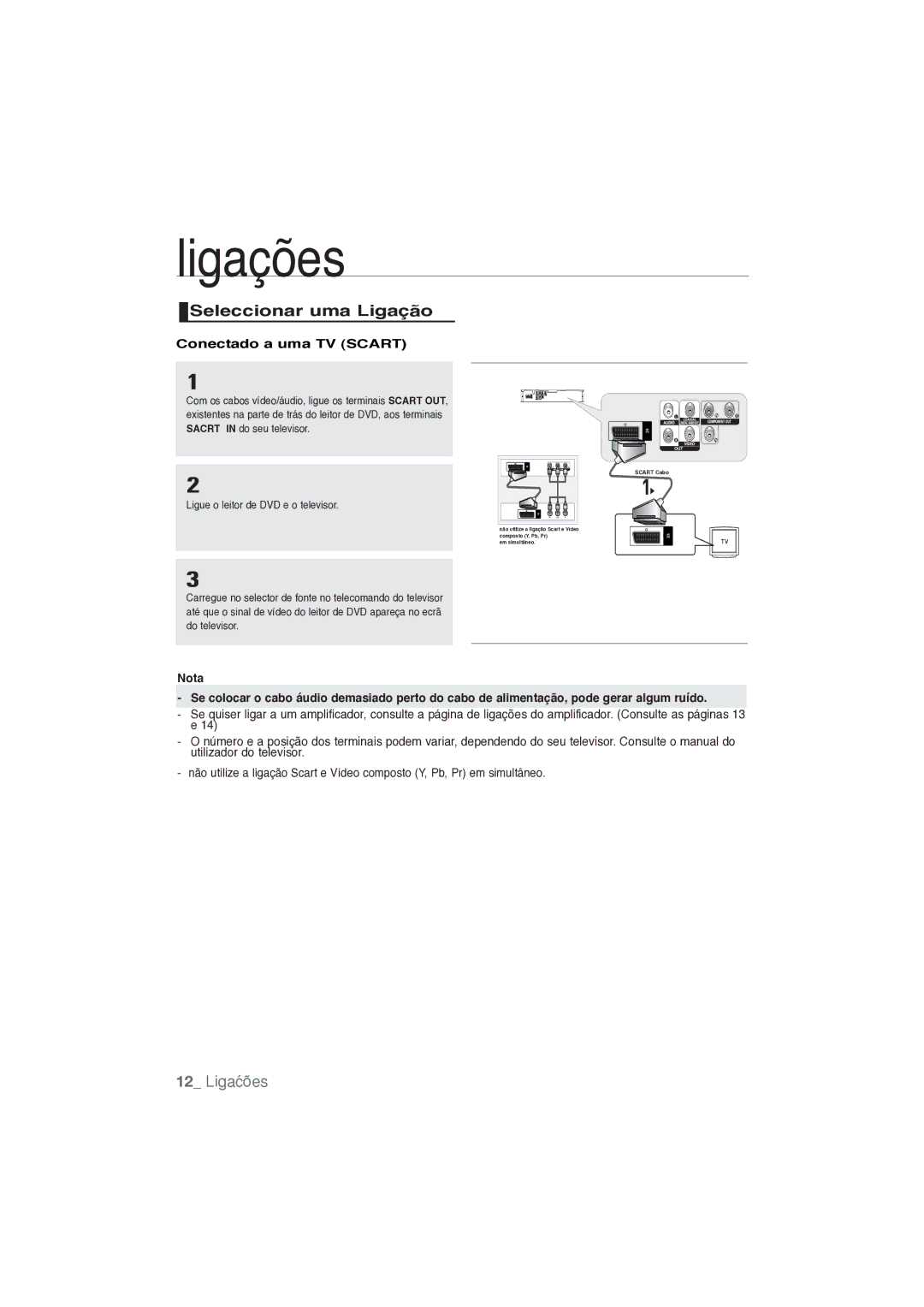 Samsung DVD-P191/XEC manual Seleccionar uma Ligação 